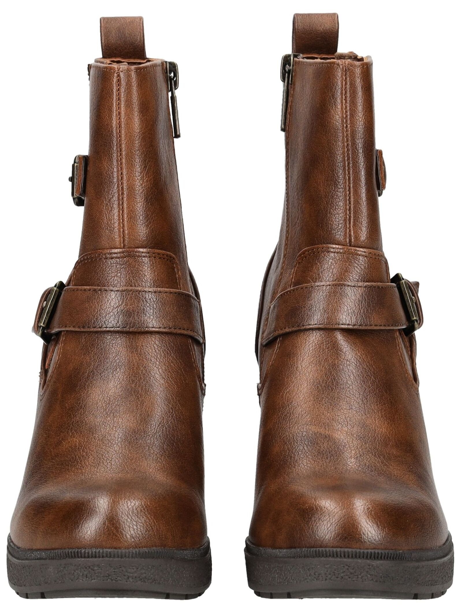High-Heel-Stiefelette MUSTANG SHOES "Mustang Shoes Stiefelette Lederimitat/Textil", Damen, Gr. 39, braun, Lederimitat, Textil, Schuhe 2