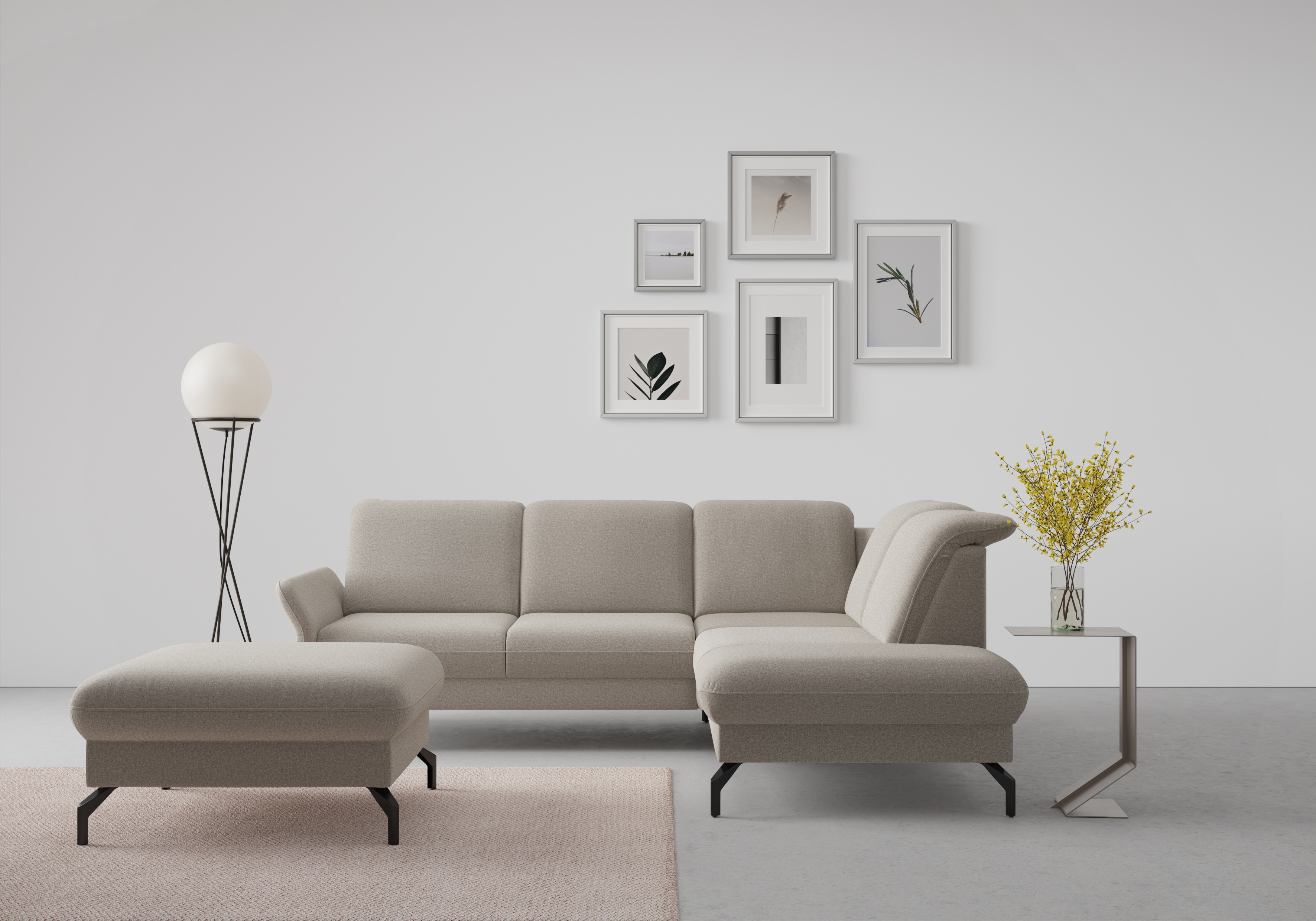 sit&more Ecksofa "Fashion L-Form" wahlweise mit Kopfteilverstellung und Vorziehsitz, motorisch