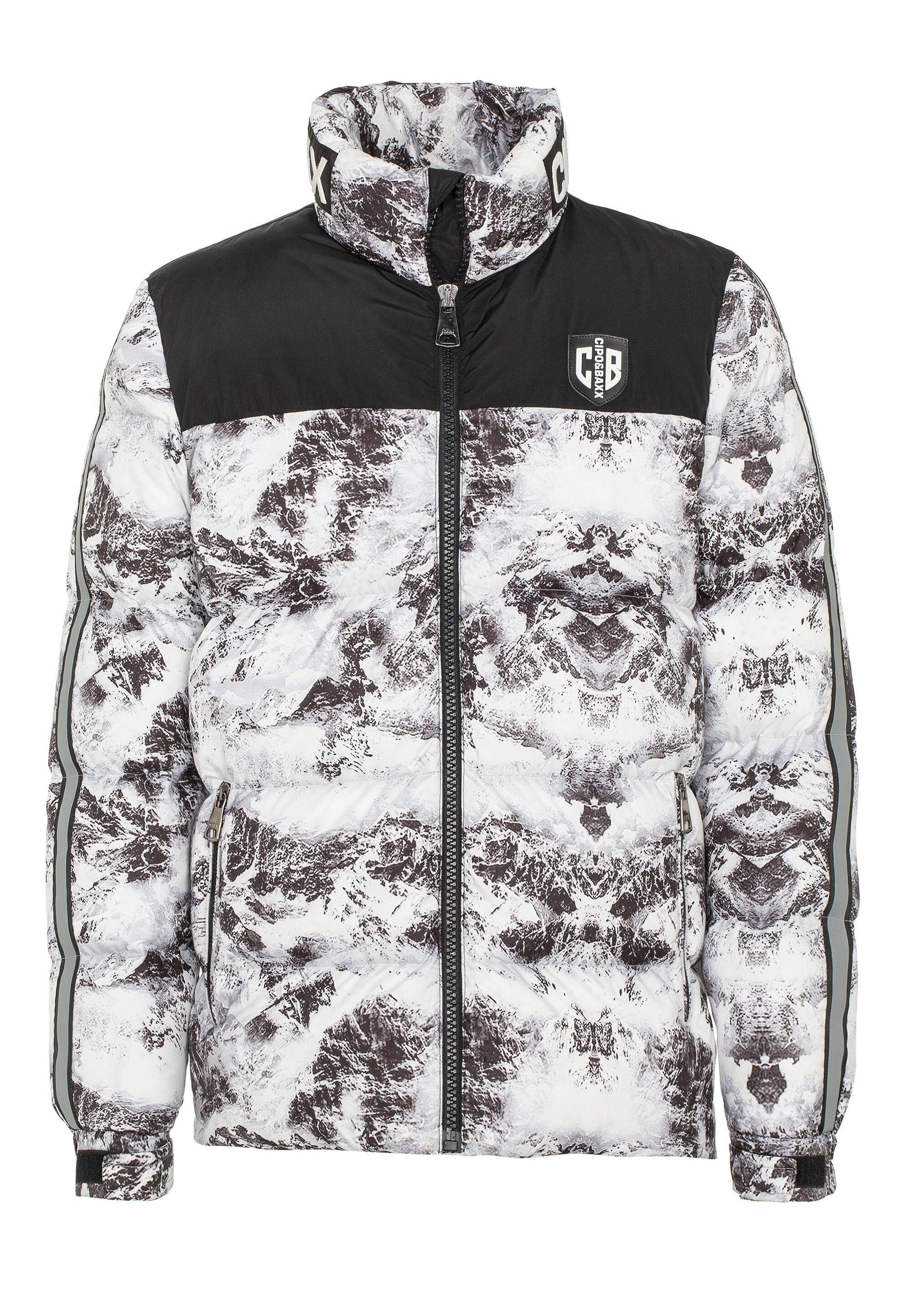 Cipo & Baxx Winterjacke »Winterjacke«, ohne Kapuze, mit Allover-Muster