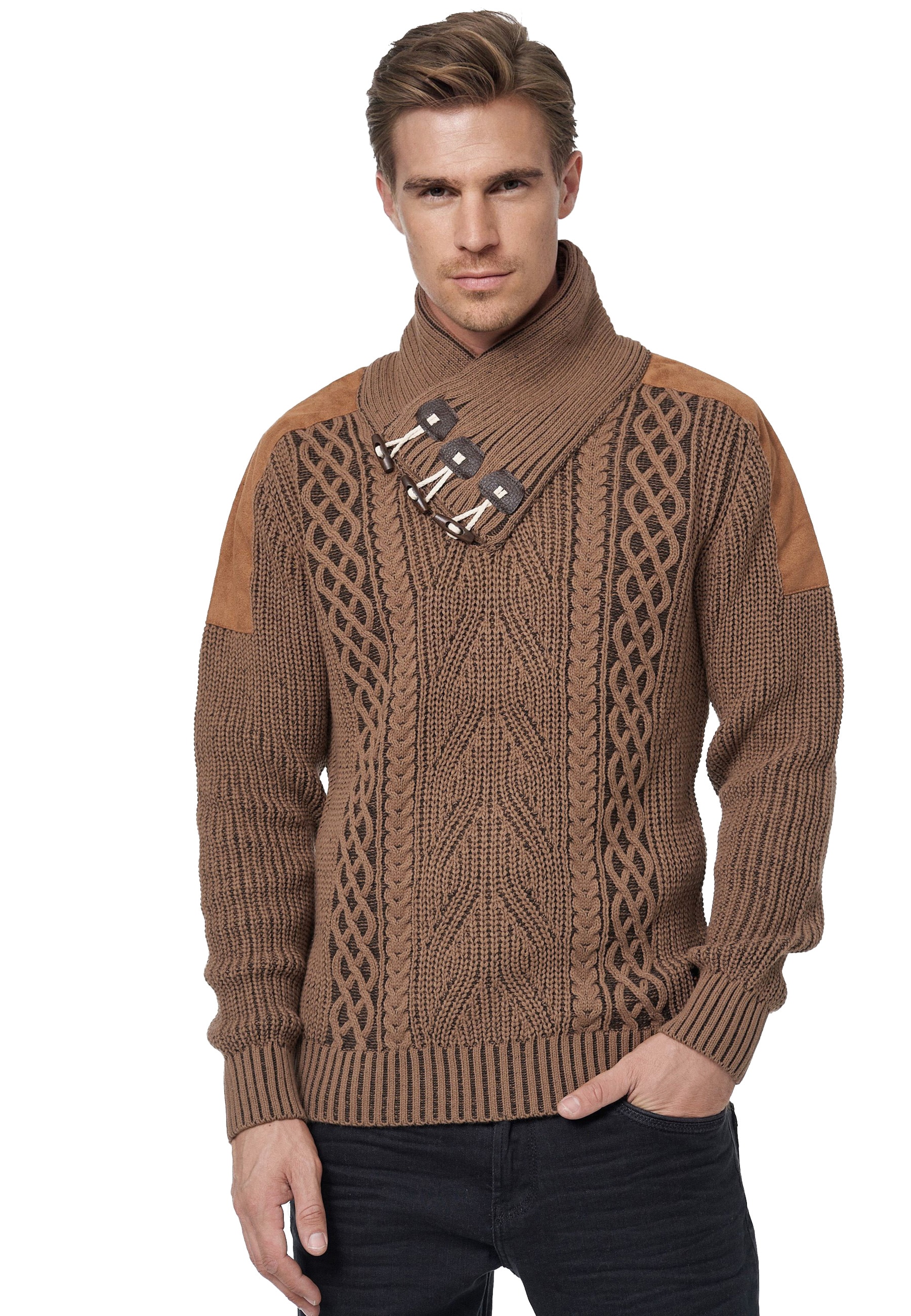 Rusty Neal Strickpullover, mit trendigem Strickmuster