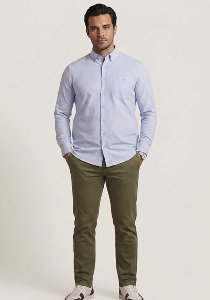 Man's World Plus Langarmhemd »aus softem Baumwoll-Jersey« Regular Fit, Maximaler Komfort, zeitloser Hemdenstil