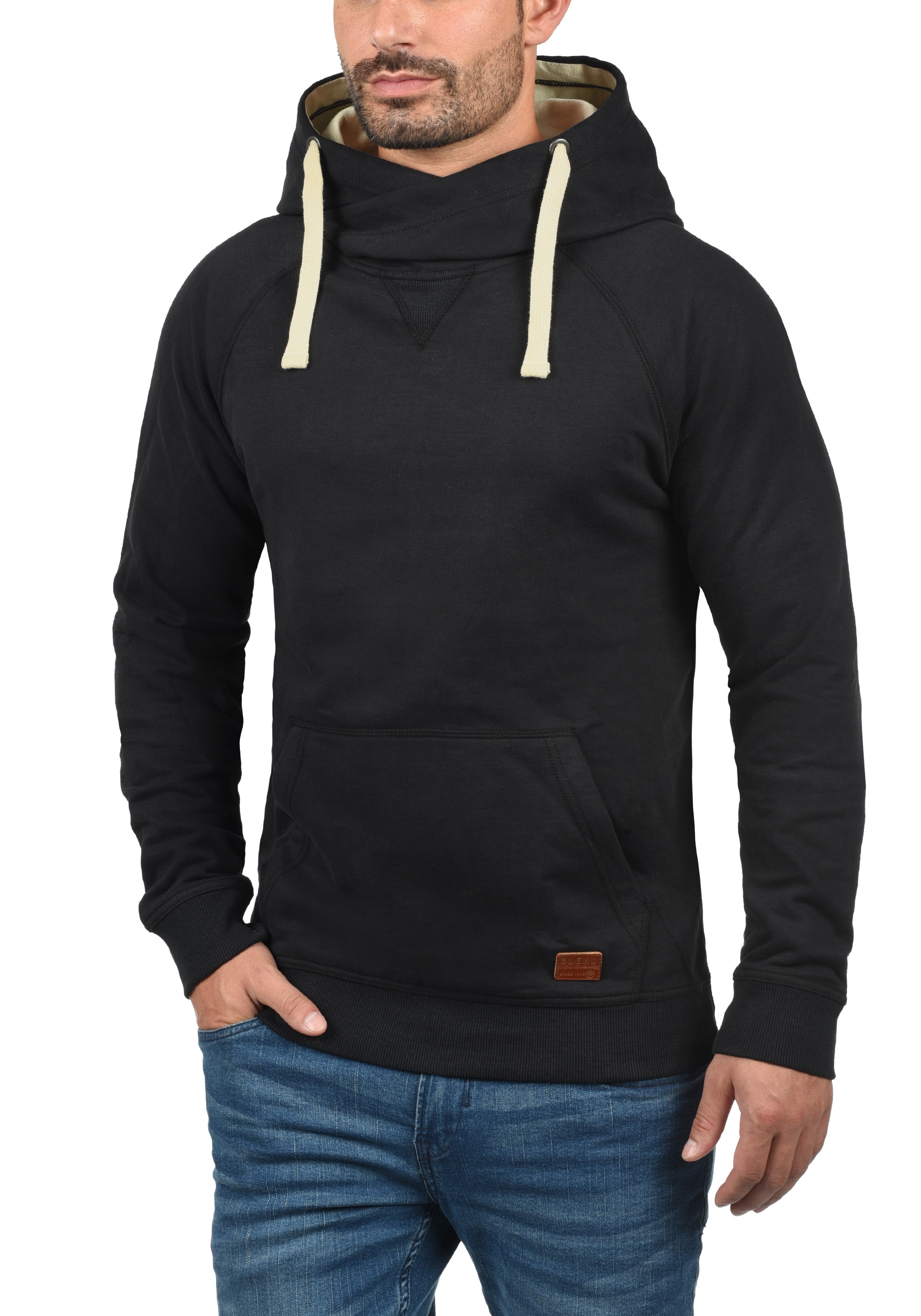 Blend Kapuzenpullover "BHSales" Kapuzensweatshirt mit Cross-Over Kragen günstig online kaufen
