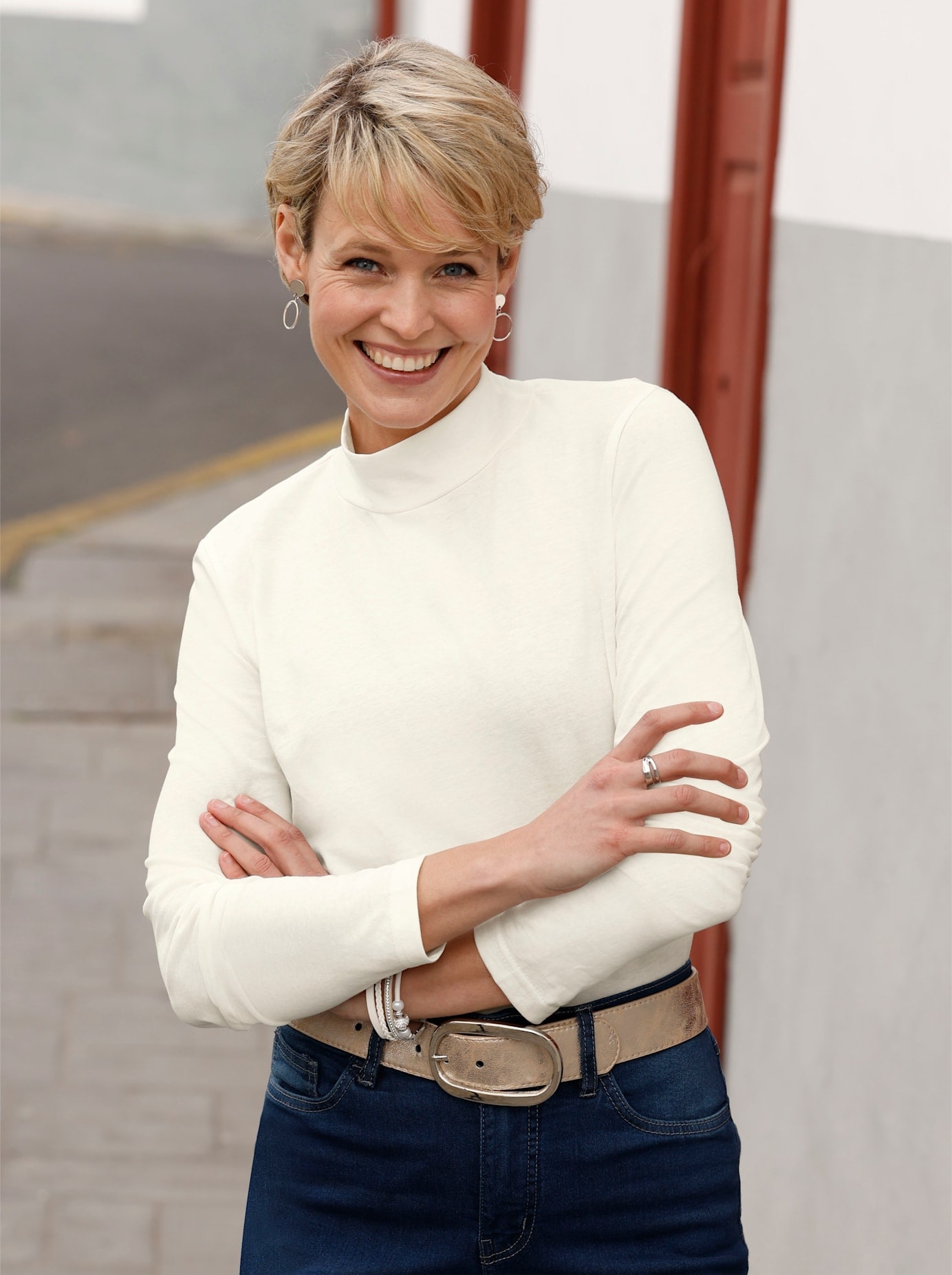 Classic Basics Stehkragenshirt "Stehkragen-Shirt" 1