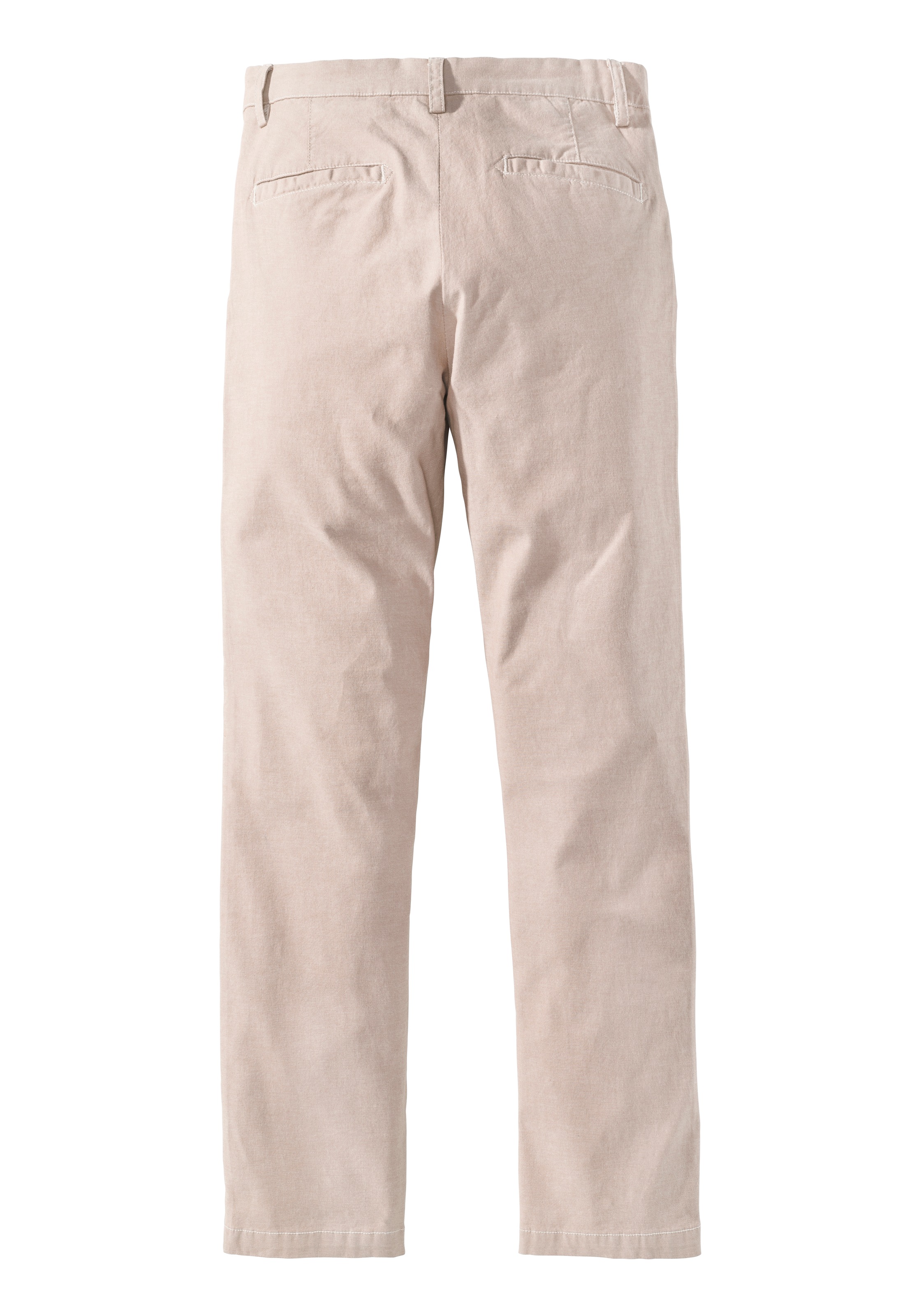 Chinohose JOHN DEVIN "regular-fit, lange Oxford Hose", Herren, Gr. 34, Länge 32, beige, Web, Obermaterial: 98% Baumwolle, 2% Elasthan, unifarben, regular fit lang, Hosen Chinohose, aus elastischer Baumwoll-Qualität 3