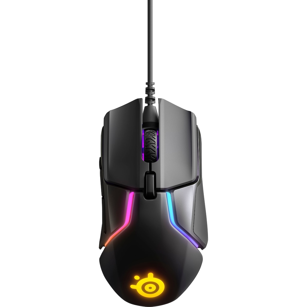 SteelSeries Gaming-Maus »Bundle Rival 600 + QcK Large Cyberpunk Edition«, kabelgebunden