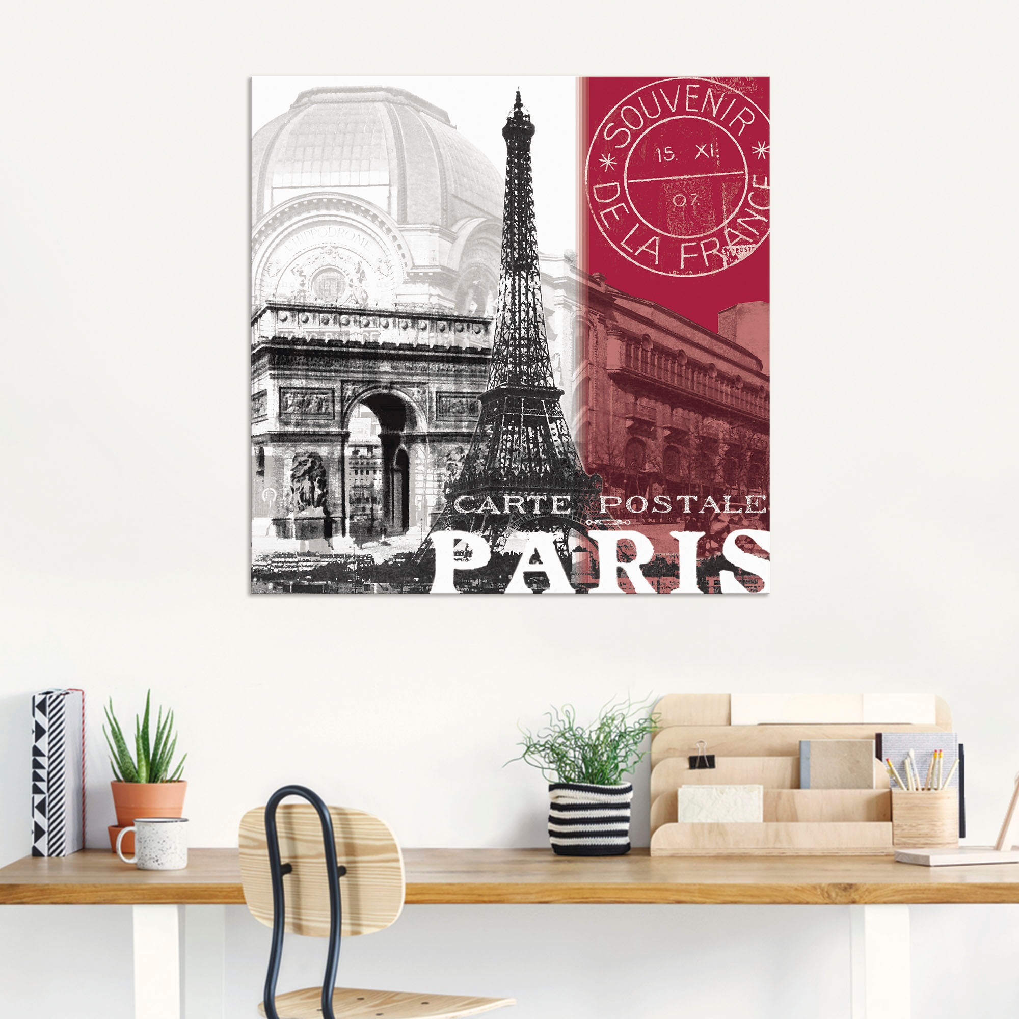 Artland Wandbild »Paris«, Gebäude, (1 St.), als Alubild, Outdoorbild, Leinwandbild in verschied. Größen