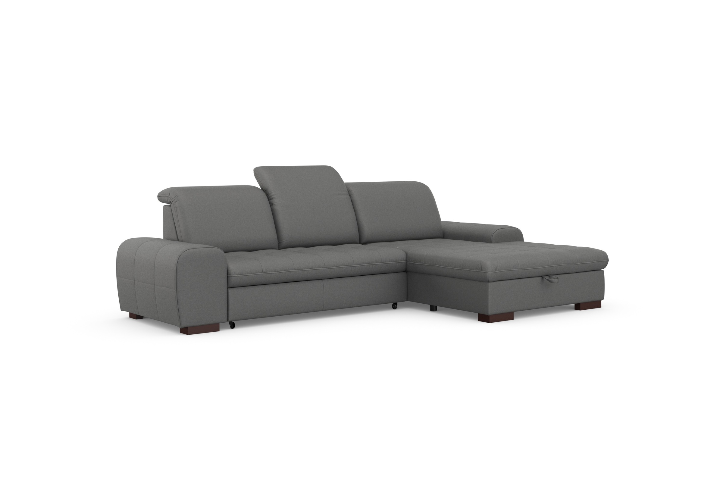 Ecksofa SIT & MORE "Luxor L-Form", grau (steel), B:275cm H:82cm T:173cm, Luxus-Microfaser ALTARA NUBUCK (100% Polyester);Soft clean (98% Polyester, 2% Polyamid);Struktur fein (100% Polyester), Sofas, Ecksofa, wahlweise mit Bettfunktion, Bettkasten und Kop 9