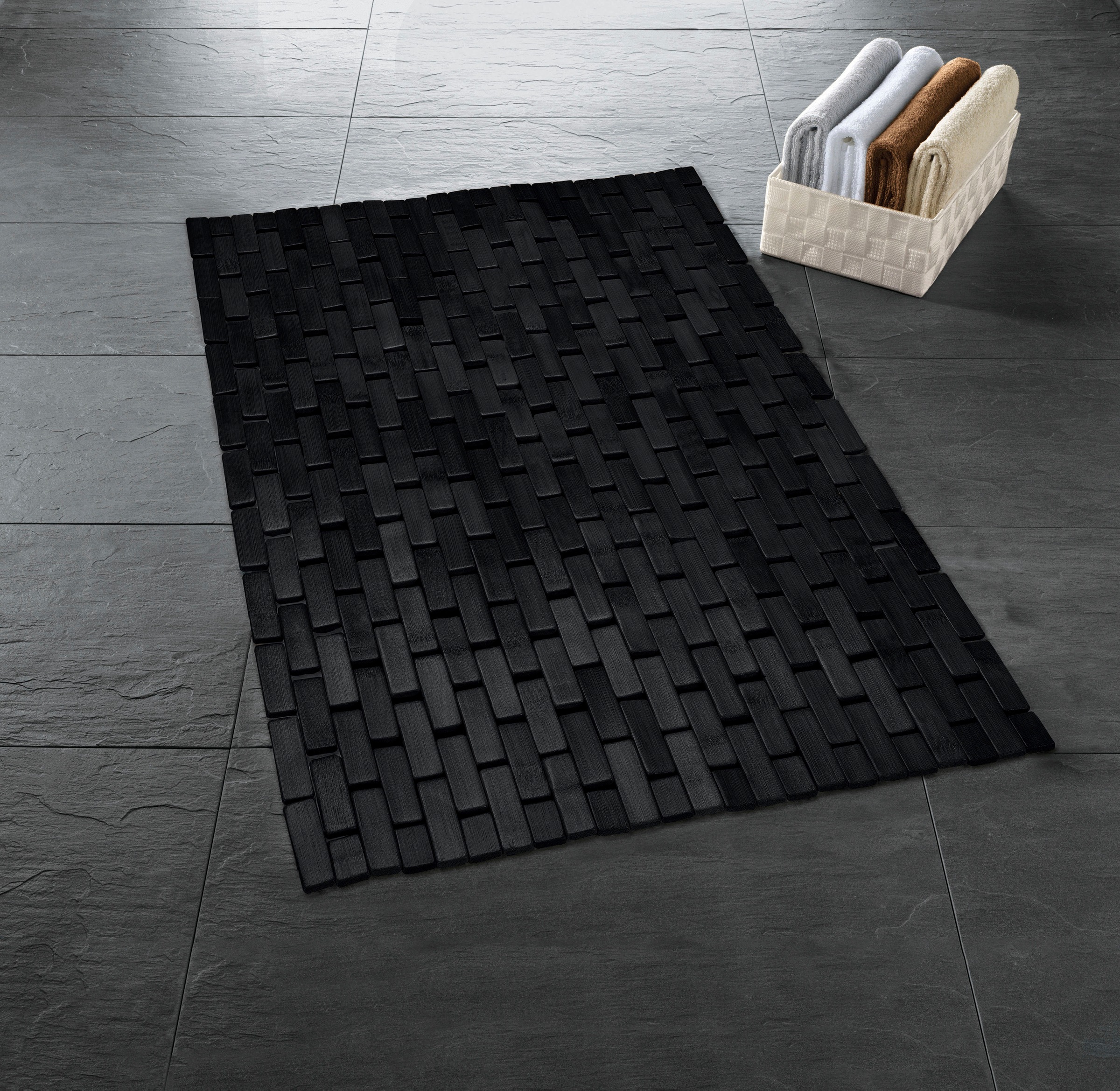 Kleine Wolke Badematte "Holzmatte Palito"