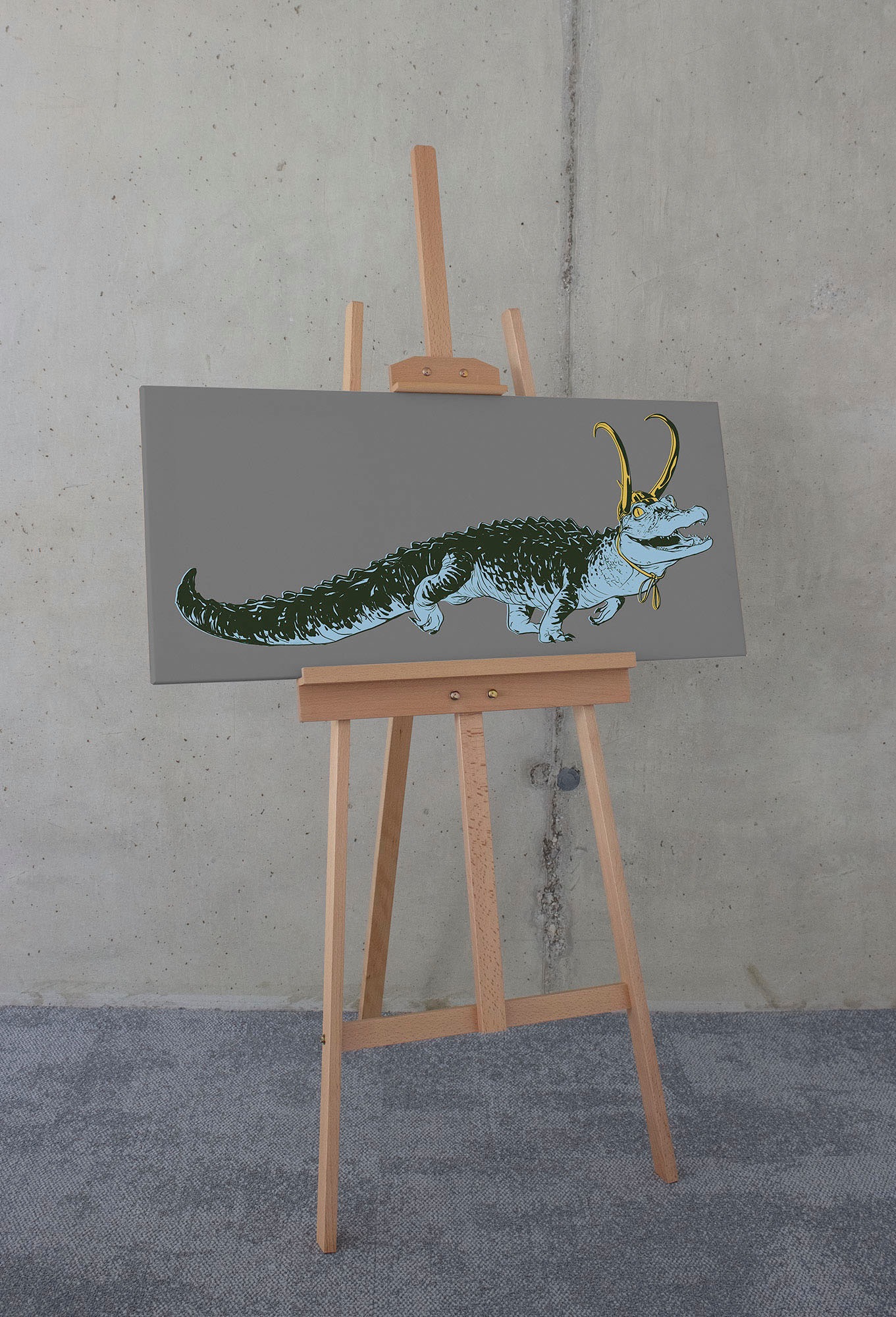 Komar Leinwandbild "Loki Alligator Variance - Größe 90 x 40 cm", Disney, (1 günstig online kaufen