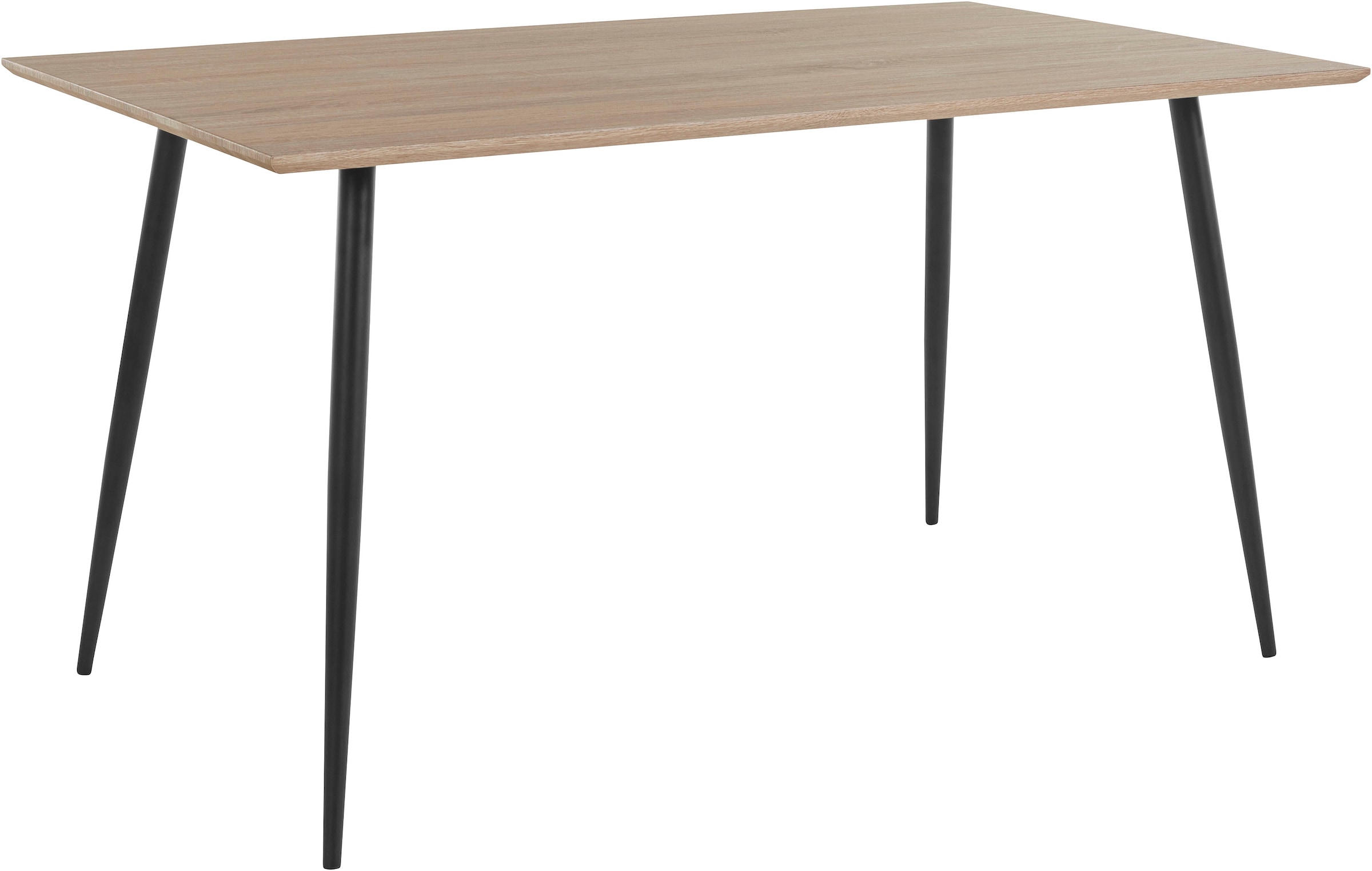 Essgruppe »Dino + Lima«, Set, 5-tlg, Tisch in Eiche Optik und 4 Esszimmerstühle, folierte Tischplatte und Bezug aus Mikrofaser, verschiedene Farbvarianten und Größen, Höhe bis Tischunterkante 74 cm, Tischhöhe 76 cm, Höhe Stuhl 94 cm, Sitzhöhe 49 cm