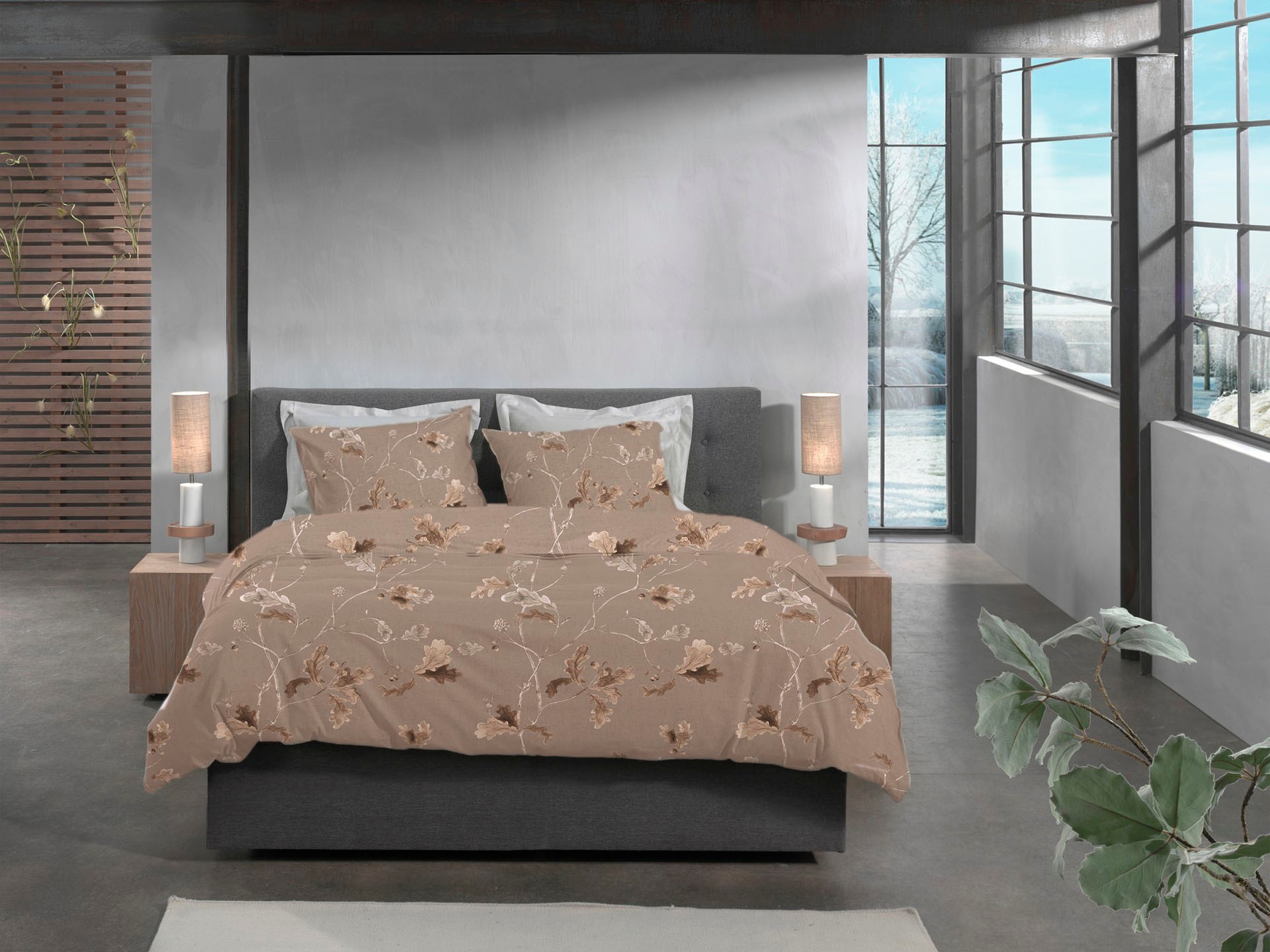 Heckett & Lane Bettwäsche "Bronco" 2 Stk. tlg. Blätter Design, hochwertiges günstig online kaufen