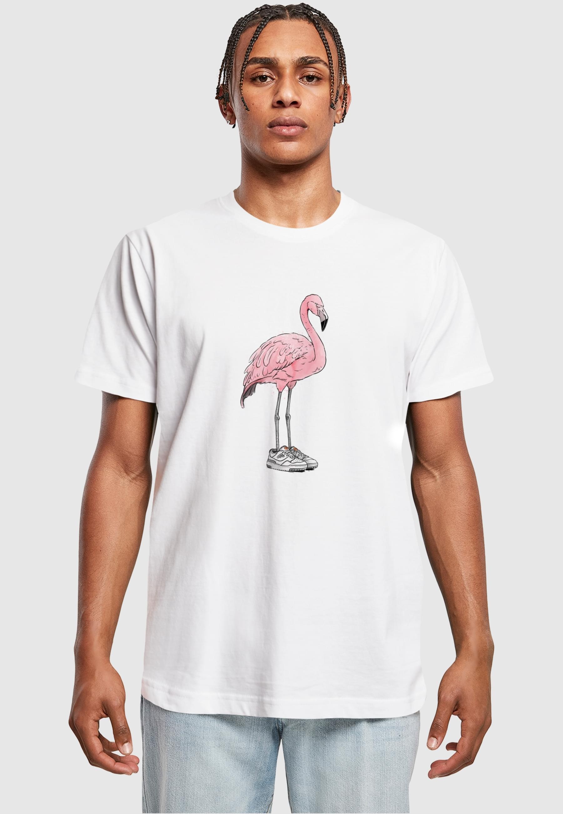 MisterTee T-Shirt »MisterTee Herren Flamingo Baller Tee«, (1 tlg.)