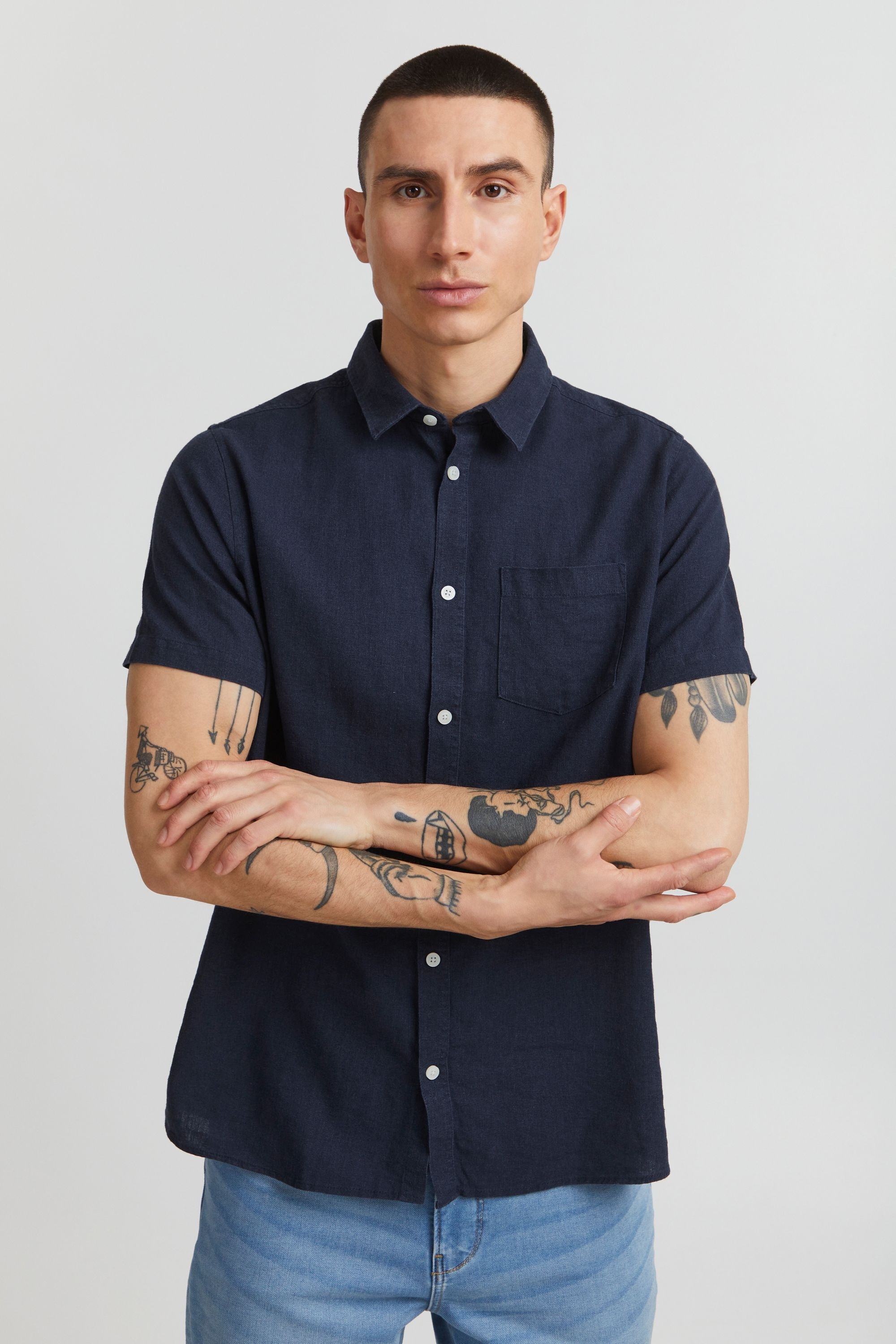 Solid Blusenshirt "Leinenhemd SDAllan" günstig online kaufen