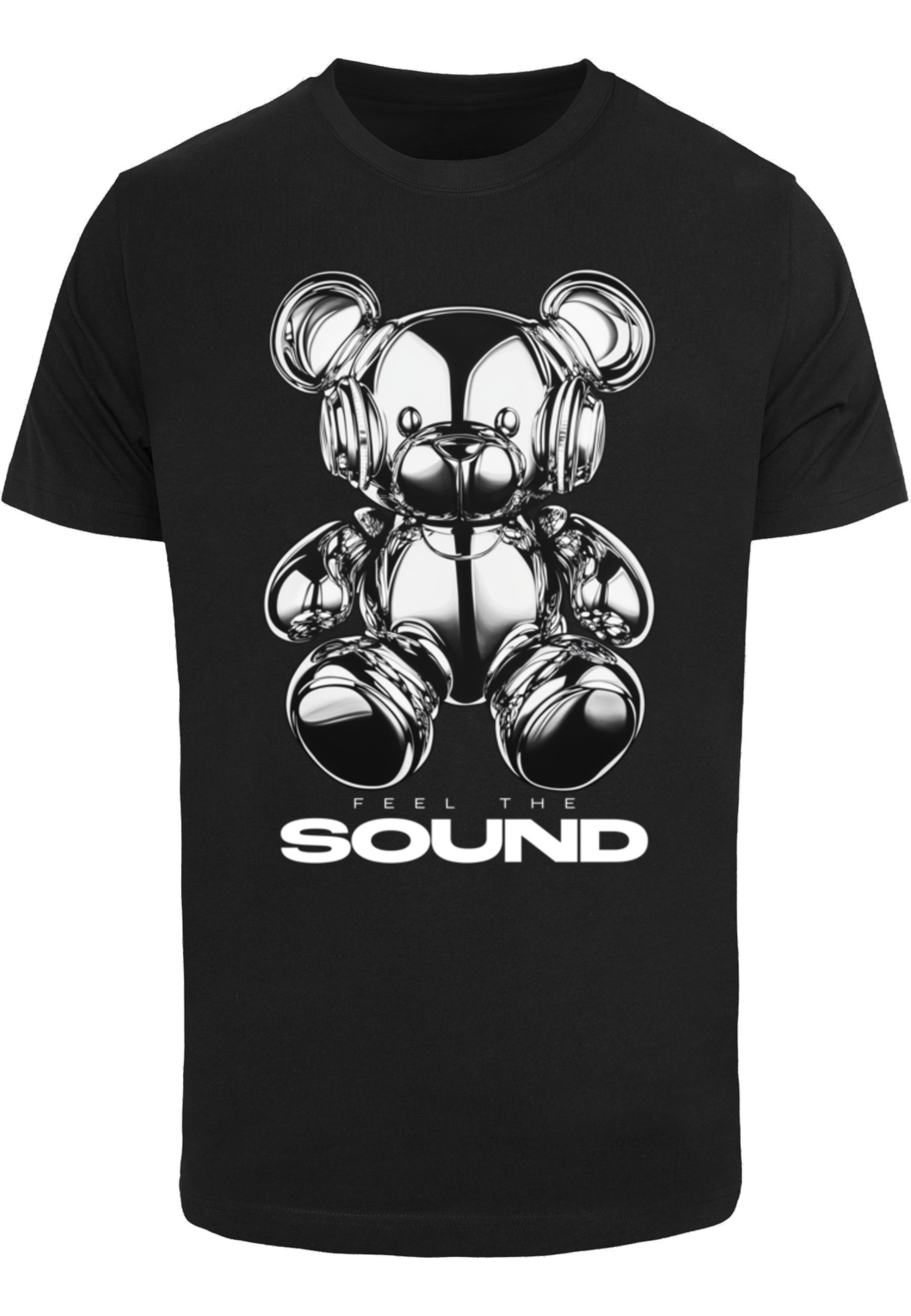 MisterTee T-Shirt "MisterTee Feel The Sound Chrome Bear Tee" 1 Stk.