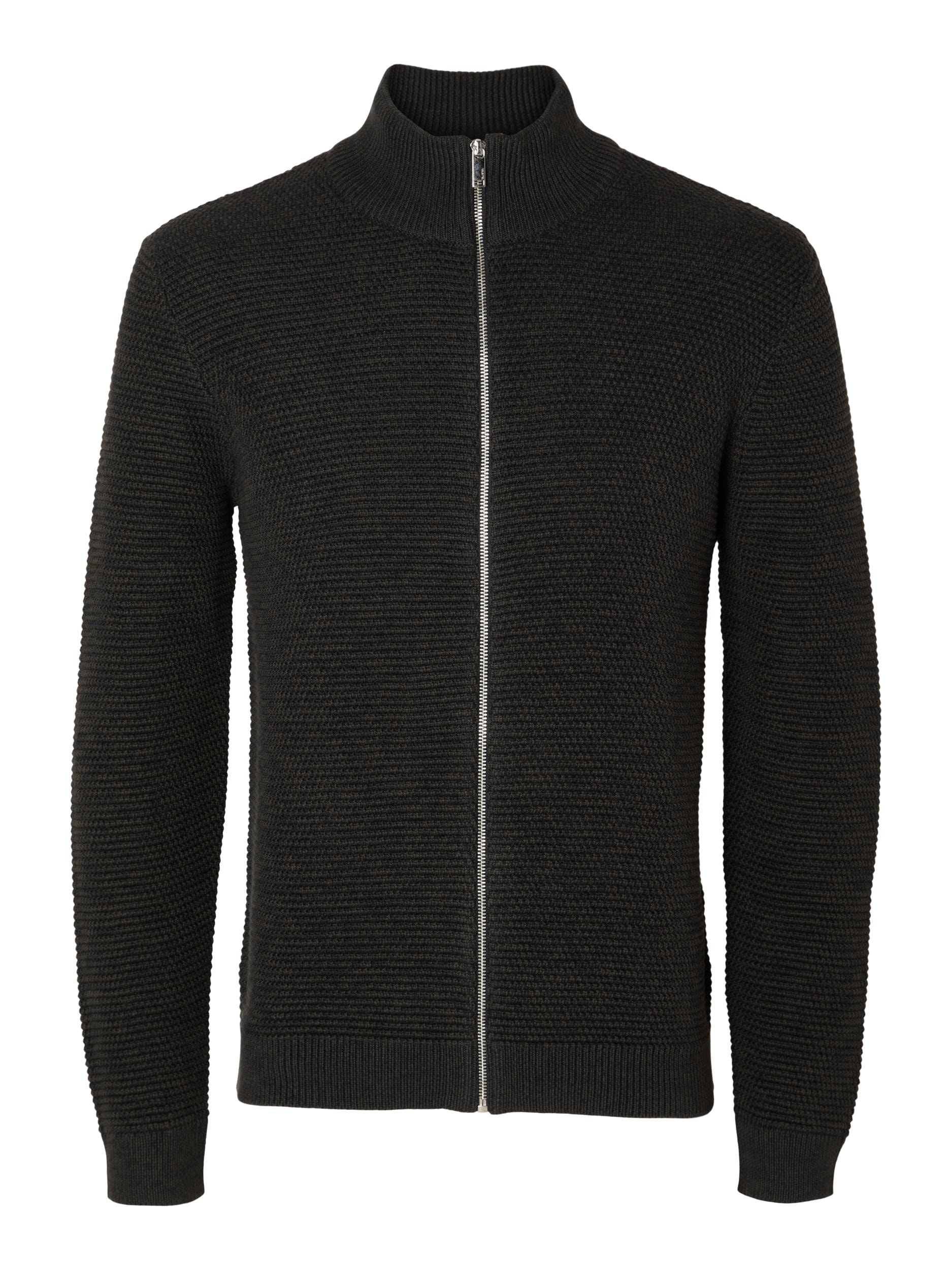 SELECTED HOMME Strickpullover "SLHVINCE LS KNIT BUBBLE FULL ZIP NOOS" günstig online kaufen