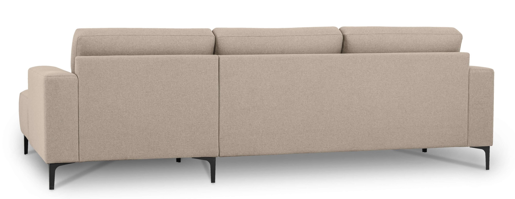 Home affaire Ecksofa »Tournon, L-Form, Breite 262 cm, Webstoff, Chenille«, Designsofa im nordischen Stil, Wellenunterfederung, Metallfüße