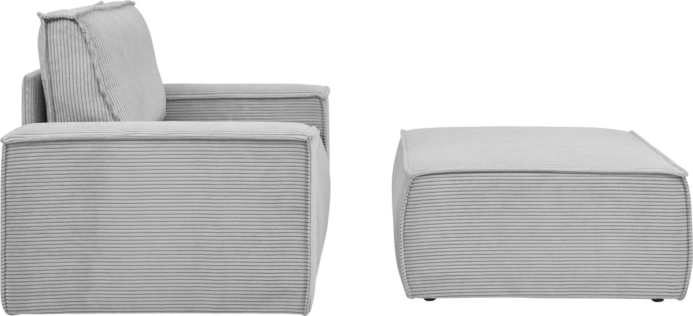 Home affaire Sessel »SHERWOOD« Loveseat und Hocker im Set, passend zur Polster-Serie SHERWOOD