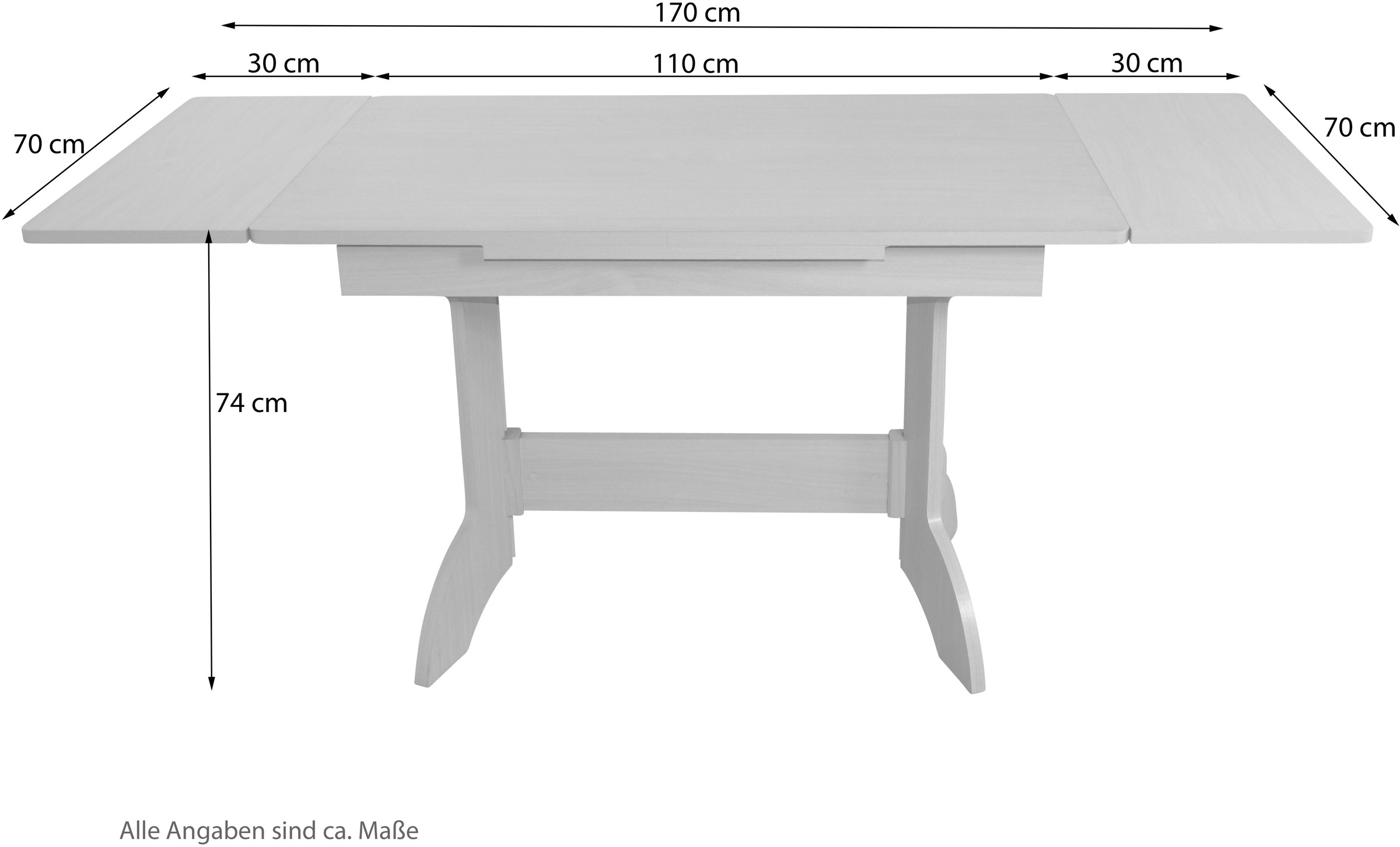 HOFMANN LIVING AND MORE Essgruppe »4tlg. Tischgruppe«, (Spar-Set, 4 tlg., 4tlg. Tischgruppe), Stühle montiert