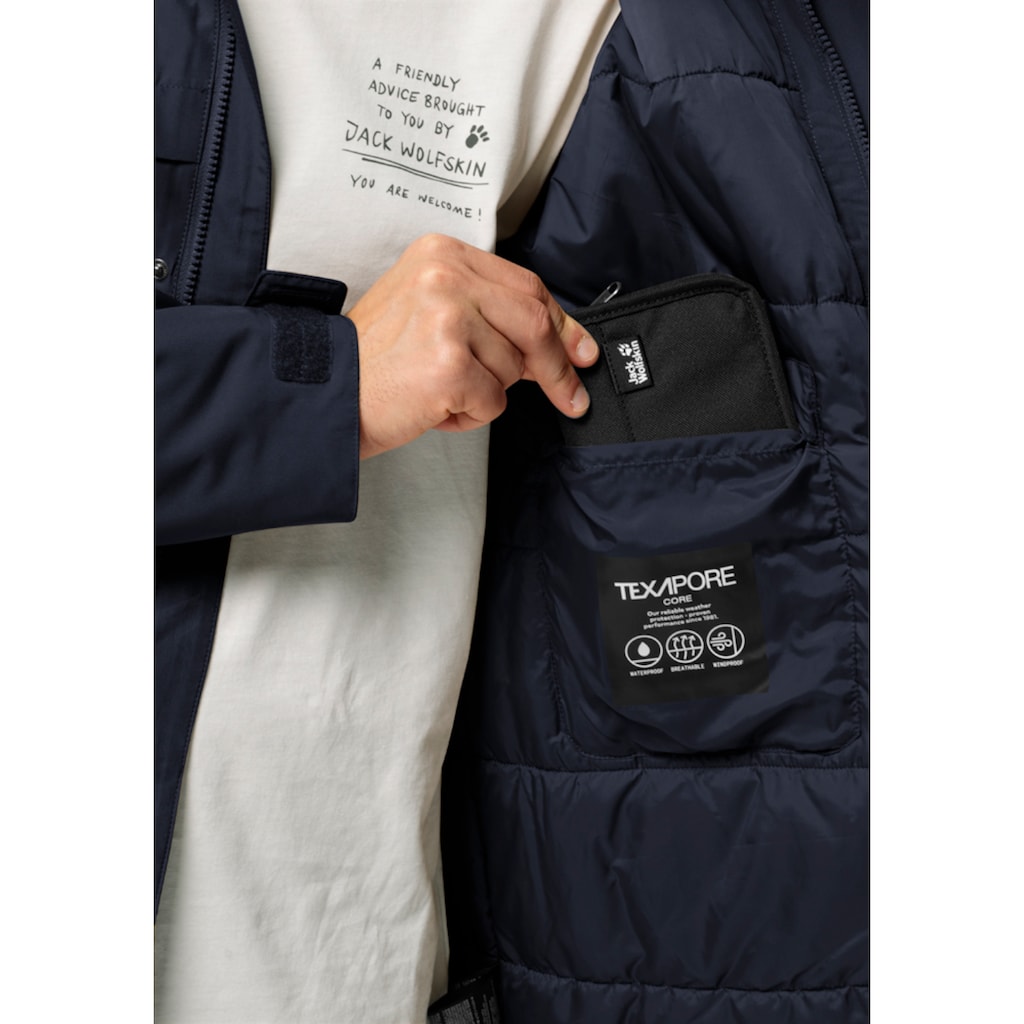 Jack Wolfskin Funktionsparka »WINTERLAGER PARKA M«, mit Kapuze