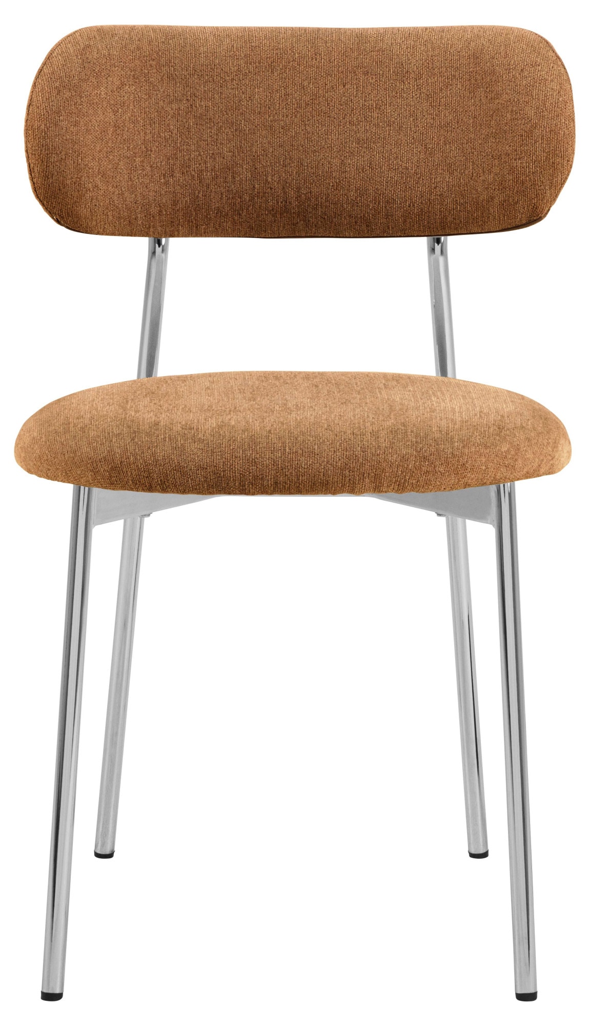 ACTONA GROUP Esszimmerstuhl »Lyric, Küchenstuhl, mit gepolsterter Sitzfläche« (Set) 2 Stk.Stuhl, Chenille, Retro-Futur, Chromstahlgestell, FSC™