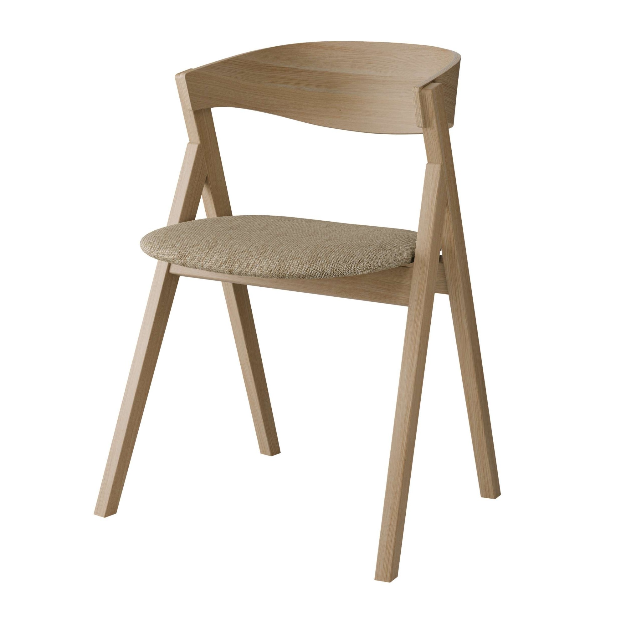 Stuhl HAMMEL FURNITURE "City by Hammel", , weiß gölt, weiß gölt, beige, B:57cm H:76cm T:50cm, Massivholz, Stoff, Stühle, Stuhl, Massivholz, gepolsterte Sitzfläche, versch. Farbvarianten