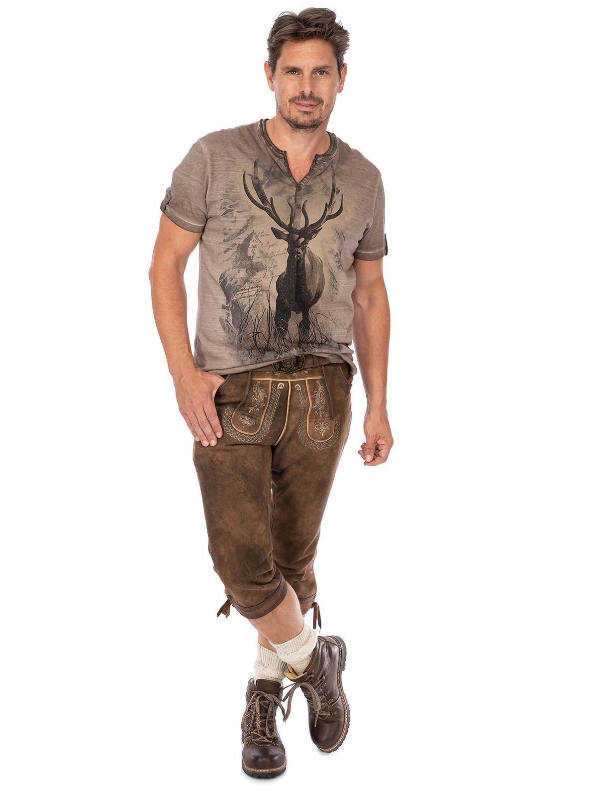 Gwandler Lederhose »Lederhose MICHELBACH-gespeckt«