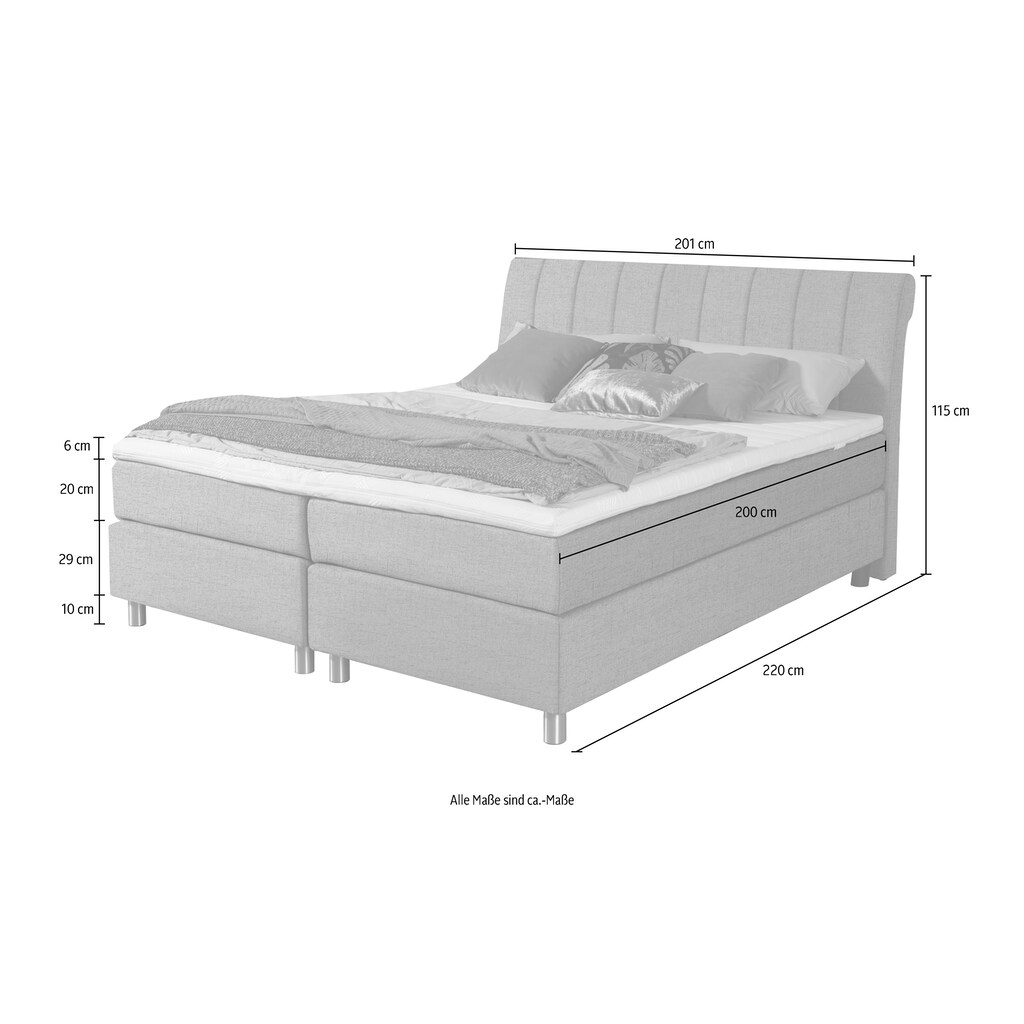 ADA trendline Boxspringbett »Elsa fix«