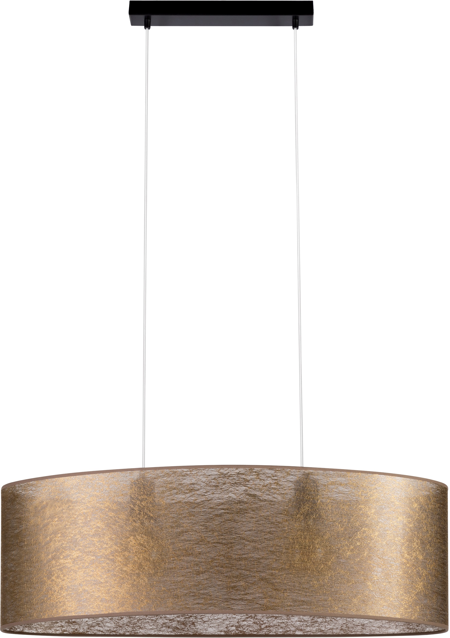 Leonique Pendelleuchte DOROTHE, E27, Hochwertiger Schirm aus Stoff in Goldfarben, Magnetbefestigung, passende LM E27/exklusive, Made in Europe