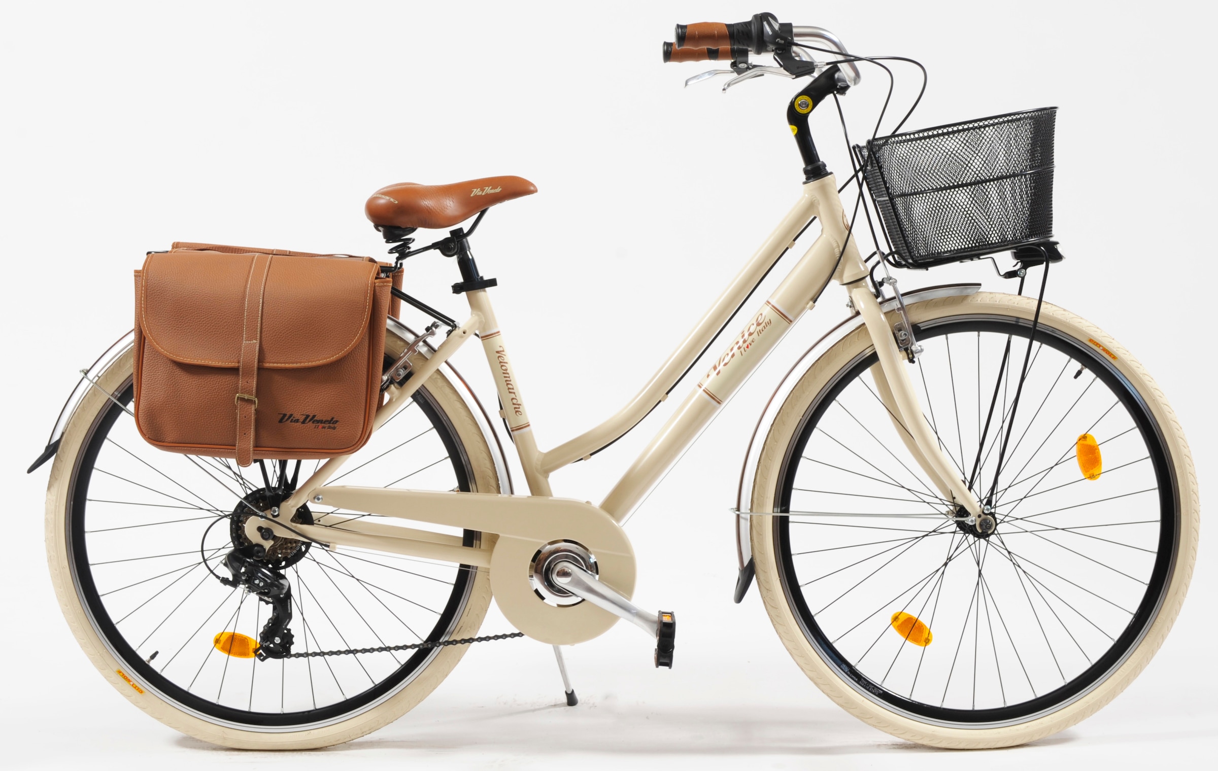 VENICE - I love Italy Cityrad »Citybike 615 Alu lady«, 18 Gang, Kettenschaltung, für Damen, Kettenschaltung