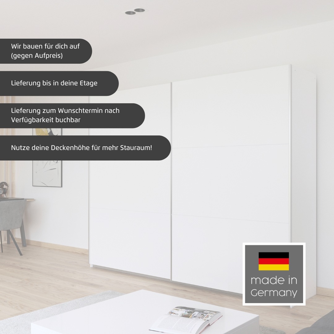 Thumbnail - rauch Schwebetürenschrank "Kleiderschrank Drehtürenschrank Schrank Garderobe KRONACH TOPSELLER" in 3 Ausstattungen BASIC...