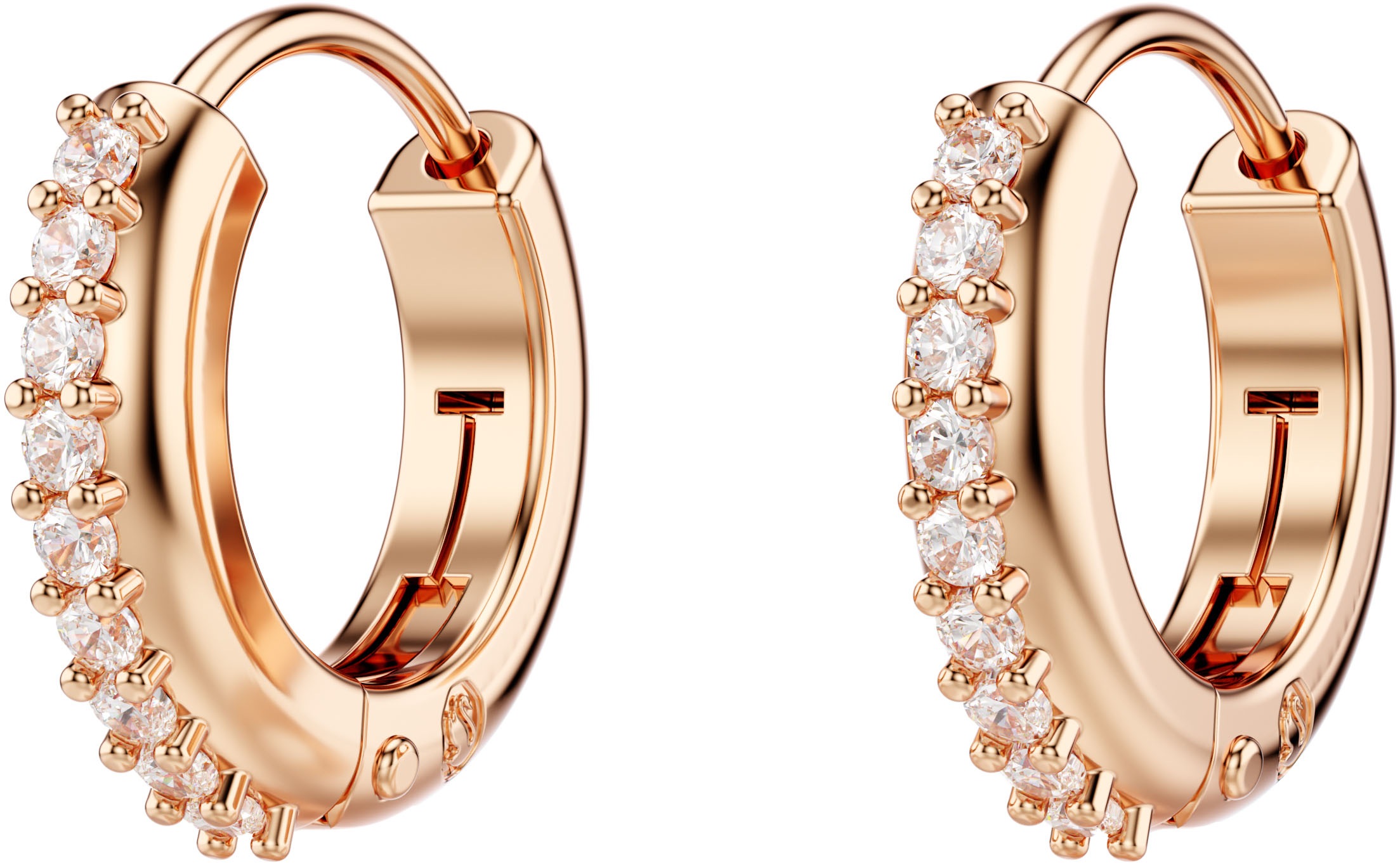 Swarovski Paar Creolen »Schmuck Geschenk Matrix Ohrringe«, mit Swarovski® Zirkonia (synth.)