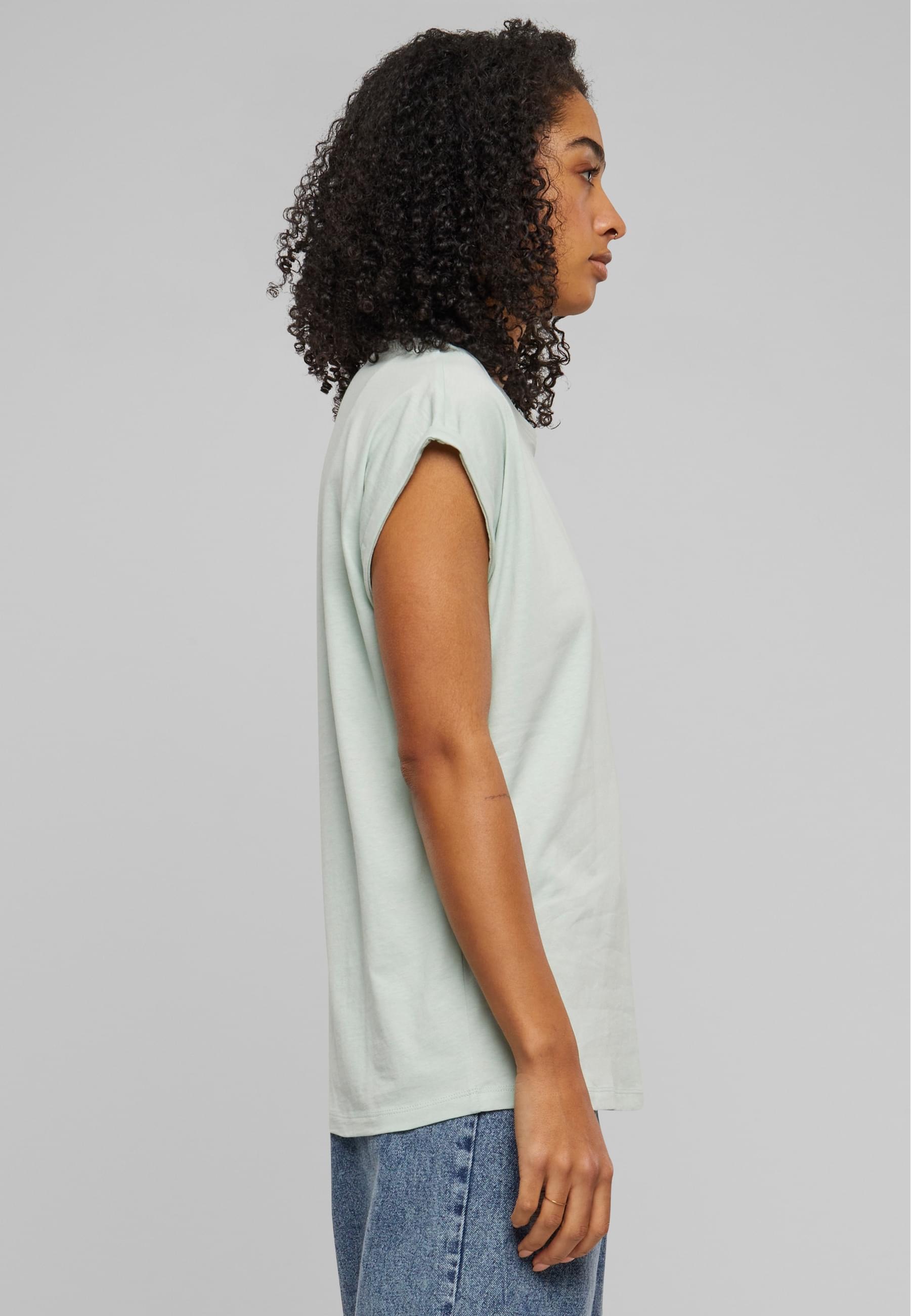 URBAN CLASSICS Kurzarmshirt »Urban Classics Damen Ladies Extended Shoulder Tee«, (1 tlg.)