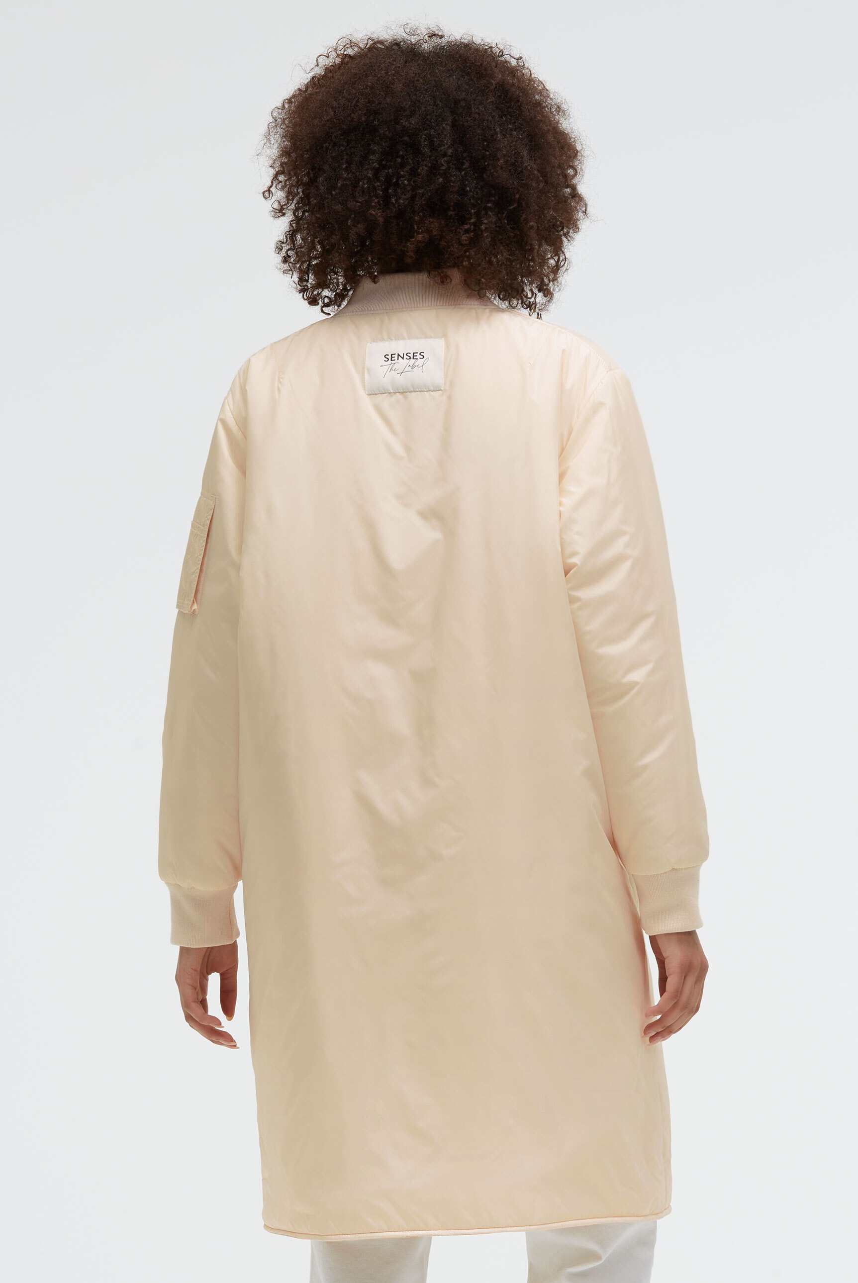 SENSES.THE LABEL Langjacke ohne Kapuze mit Zwei-Wege-Reißverschluss