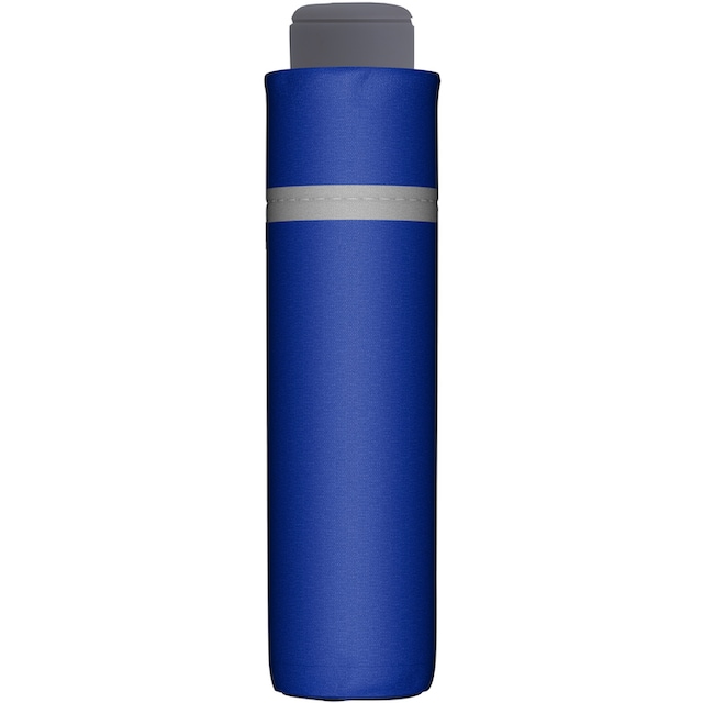doppler® Taschenregenschirm »Mini Light up uni, Blue«, mit reflektierenden  Elementen am Schirmdach bestellen | BAUR