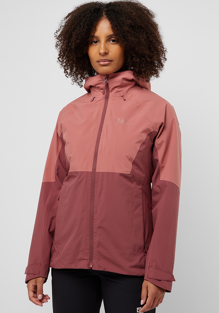 Jack Wolfskin 3-in-1-Funktionsjacke "GLAABACH 3IN1 JKT W", mit Kapuze