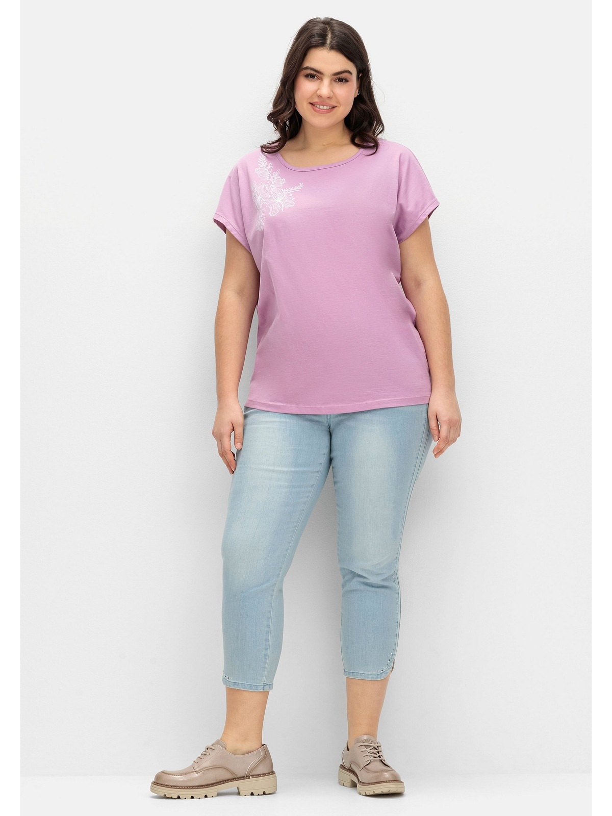 Sheego Rundhalsshirt »Große Größen«, mit Blumenprint