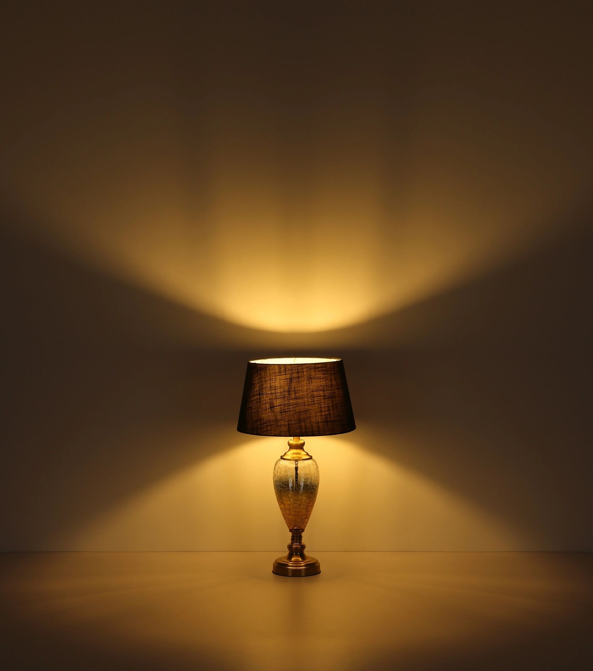 GLOBO LIGHTING Tischleuchte »LEILA«, Leuchtmittel E27 | ohne Leuchtmittel, Design Tischlampe, Wohnzimmer, Schlafzimmer, Flur, Textilschirm