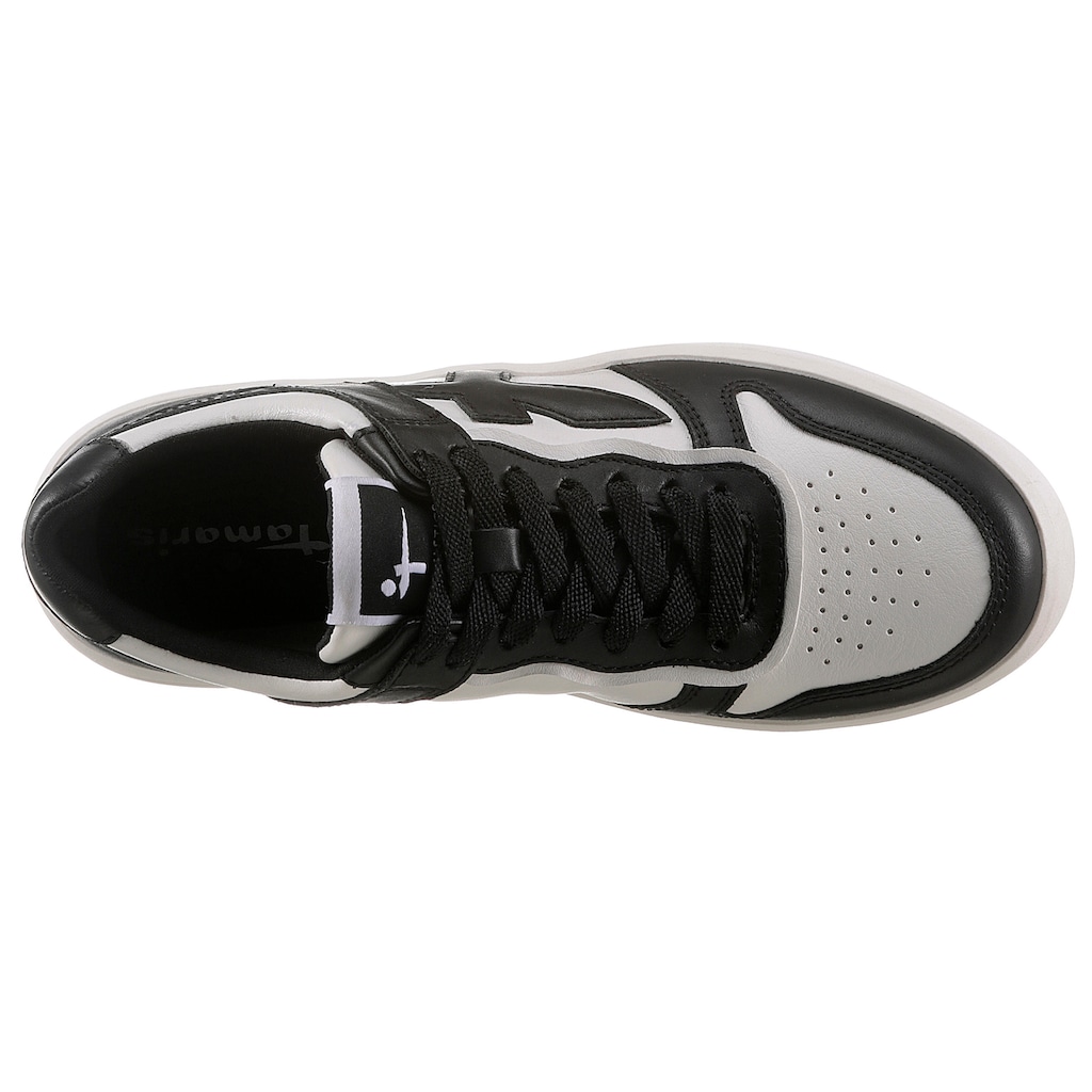 Marken Tamaris Tamaris Sneaker »Fashletics«, mit gepolstertem Schaftrand schwarz-weiß