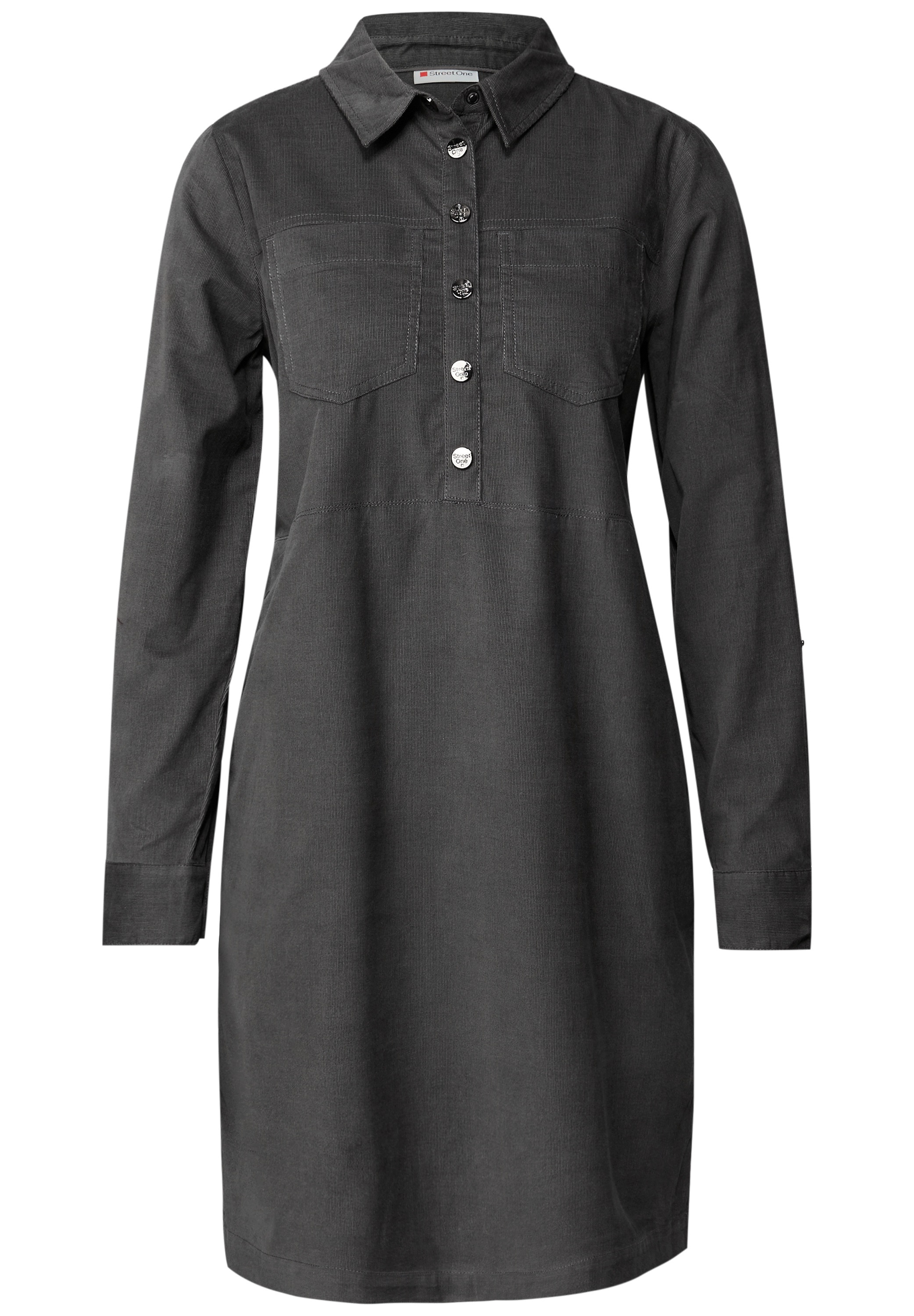 Thumbnail - STREET ONE Blusenkleid Brusttasche aus 100% Baumwolle