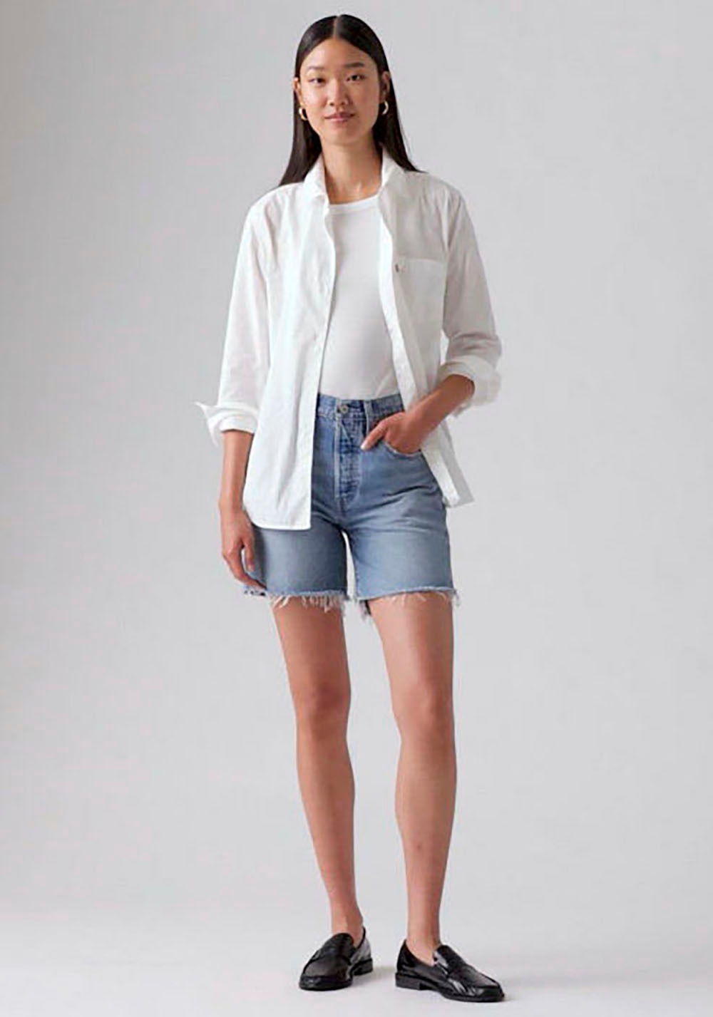 Levis Shorts "501 MID THIGH SHORT" im Five-Pocket Style günstig online kaufen