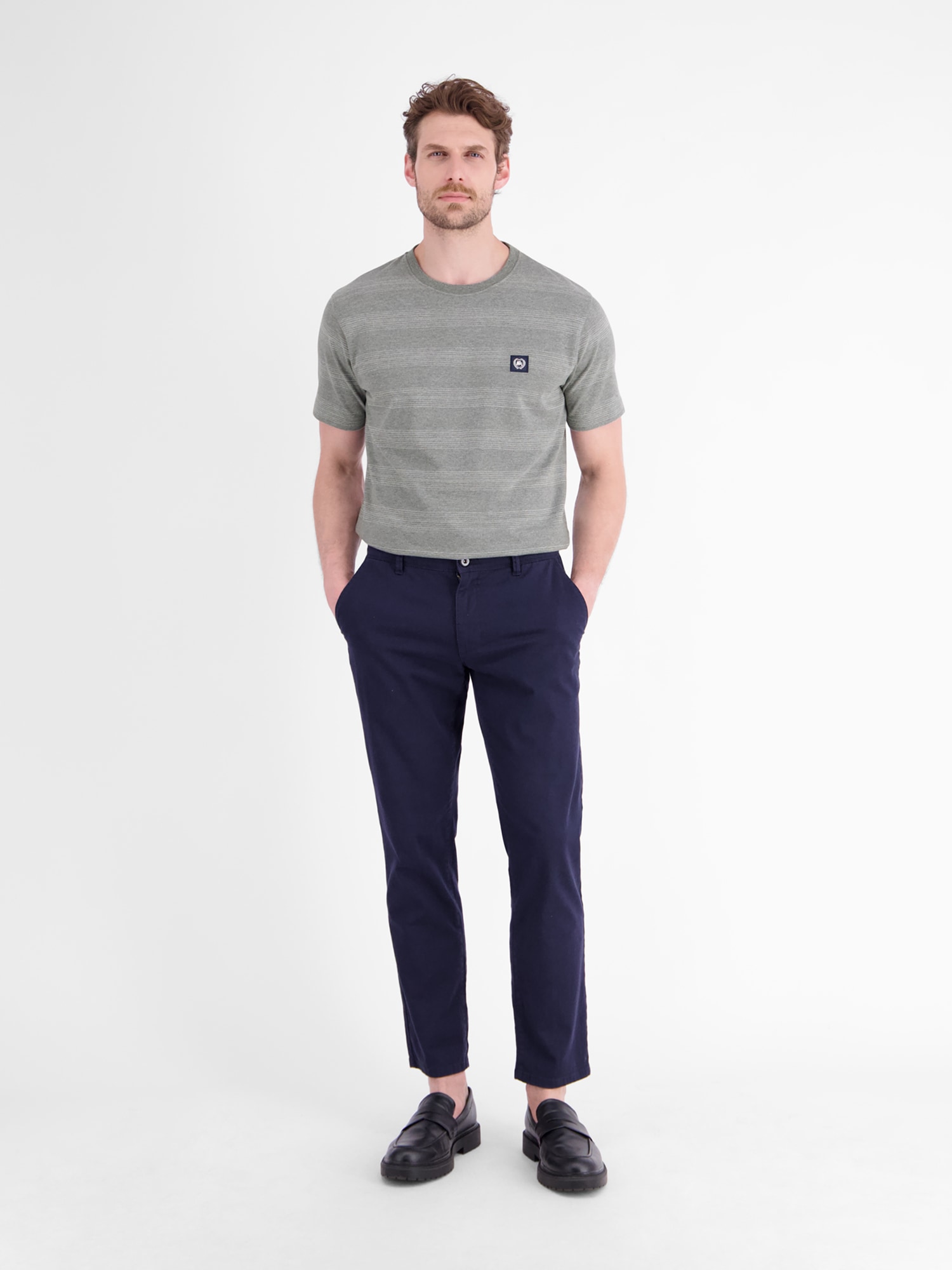 LERROS T-Shirt »T-Shirt in Piquéqualität mit dezenten Querstreifen«