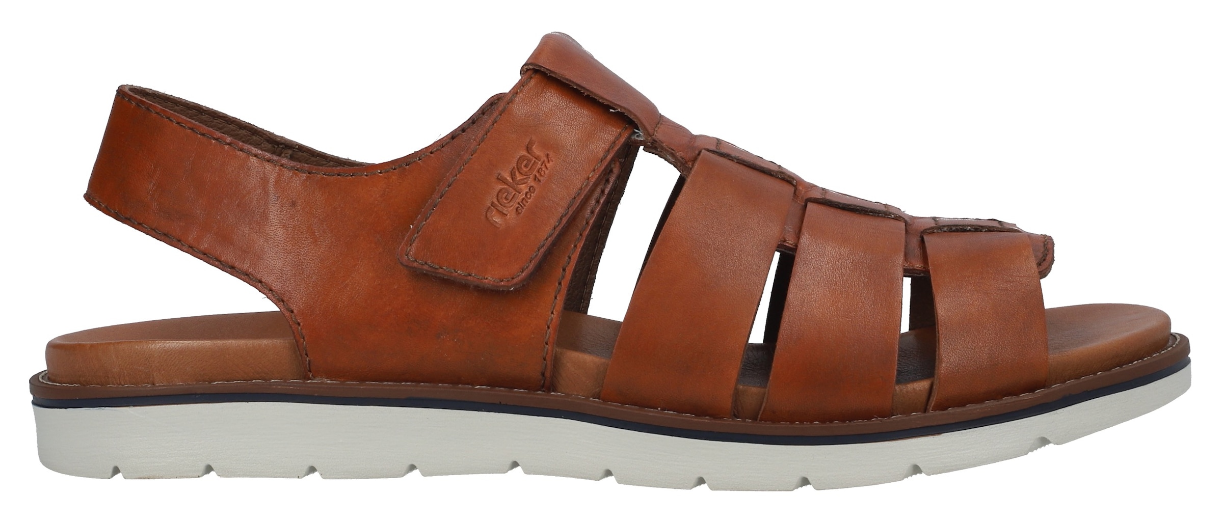 Rieker Sandale, Sommerschuh, Strandschuh, Klettschuh mit vorgeformtem Fußbett