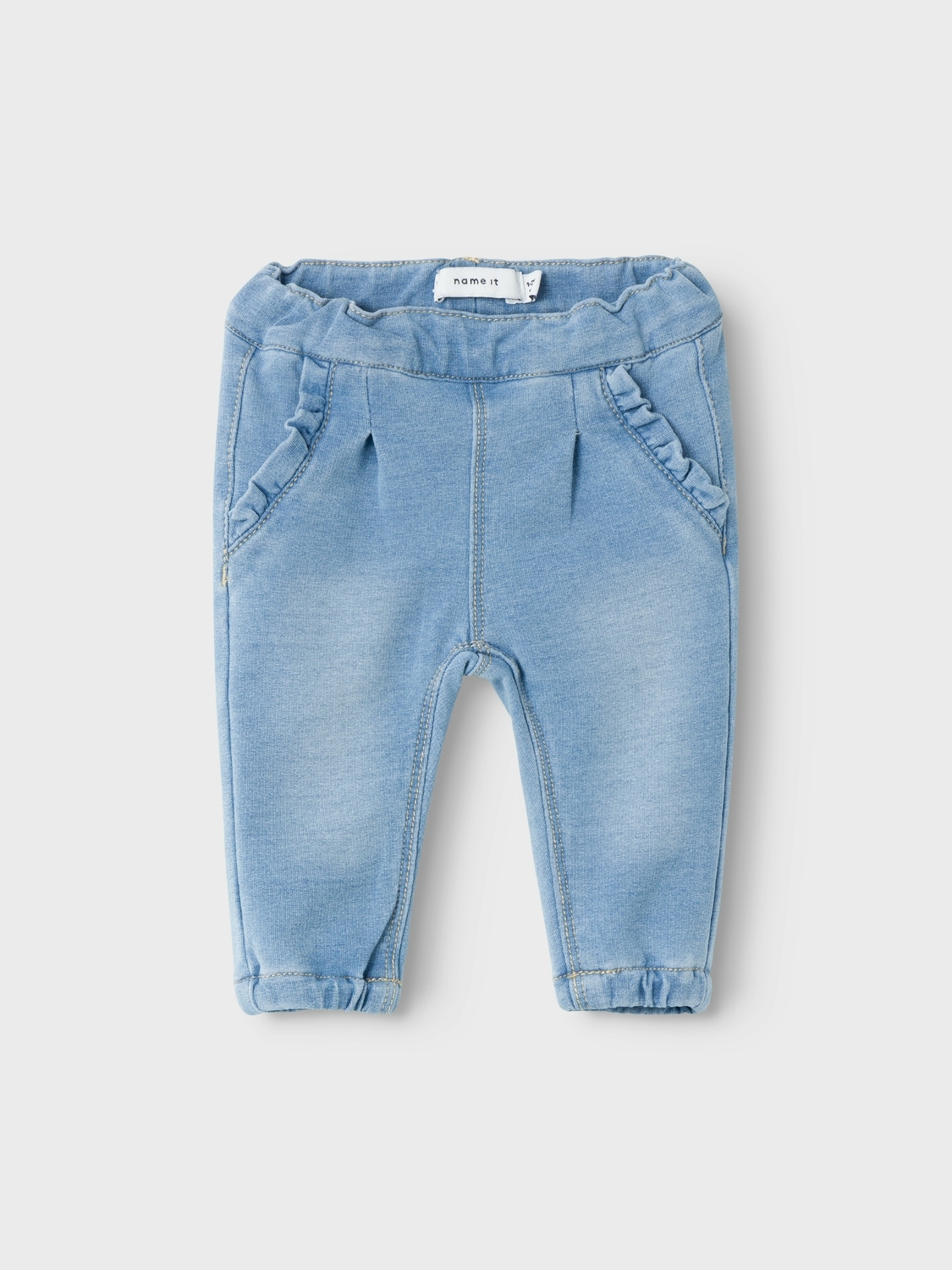 Name It Sweatjeans »NBFBELLA ROUND JEANS 6101-TR NOOS«, mit coolen Abriebeffekten