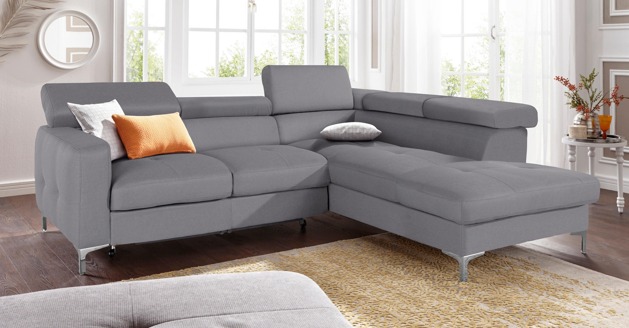 COTTA Ecksofa "Sammy L-Form", mit Kopfteilverstellung, wahlweise mit Bettfu günstig online kaufen