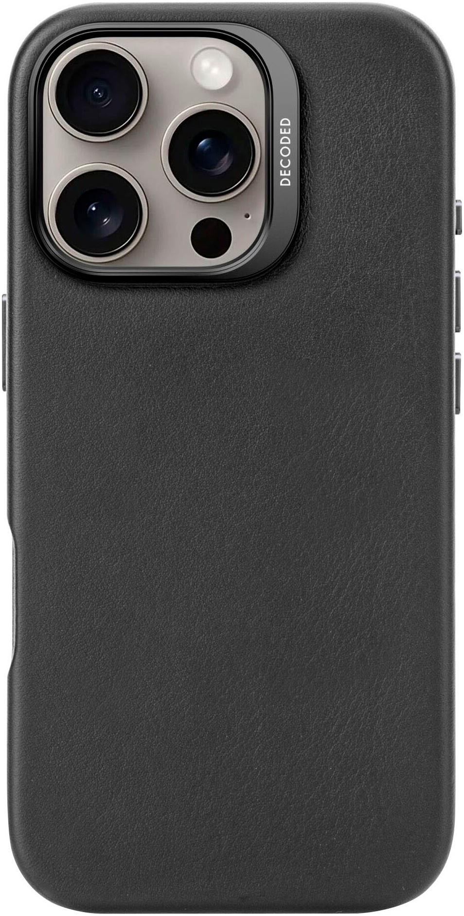 DECODED Smartphone-Hülle »Leather Backcover iPhone 16 Pro«, Smartphones