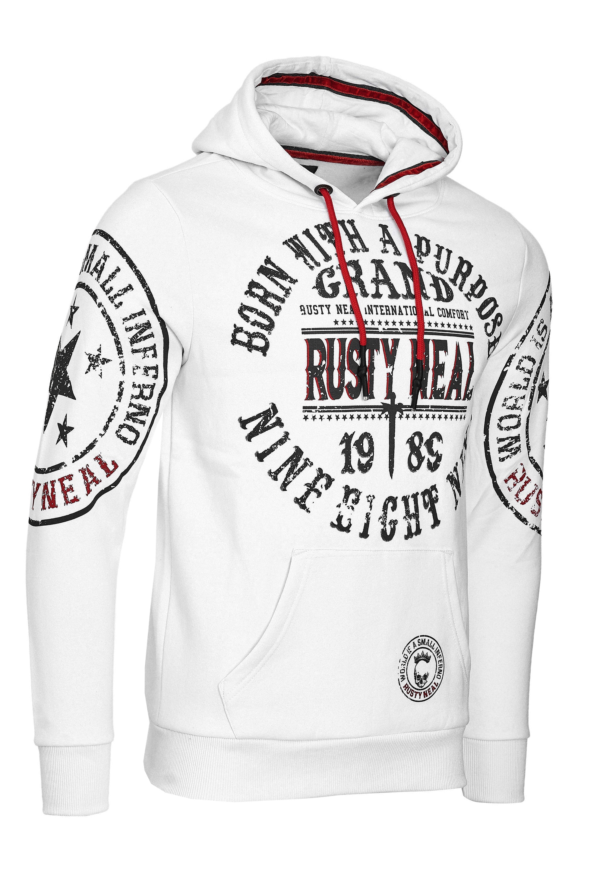 Rusty Neal Kapuzensweatshirt, mit coolen Markenprints