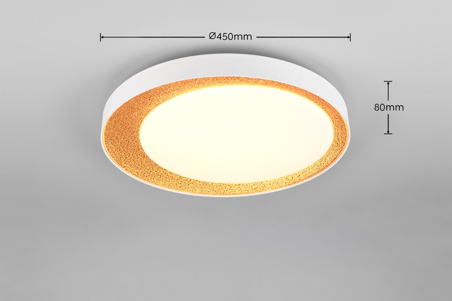 REALITY Leuchten LED Deckenleuchte »ALETA, LED Deckenlampe mit Fernbedienung 24W 2500 Lumen CCT« LED-Board 1 Stk. Farbwechsler | warmweiß - kaltweiß 2700-6500K warmweiß bis kaltweiß, stufenlos dimmbar Nachtlicht Memory