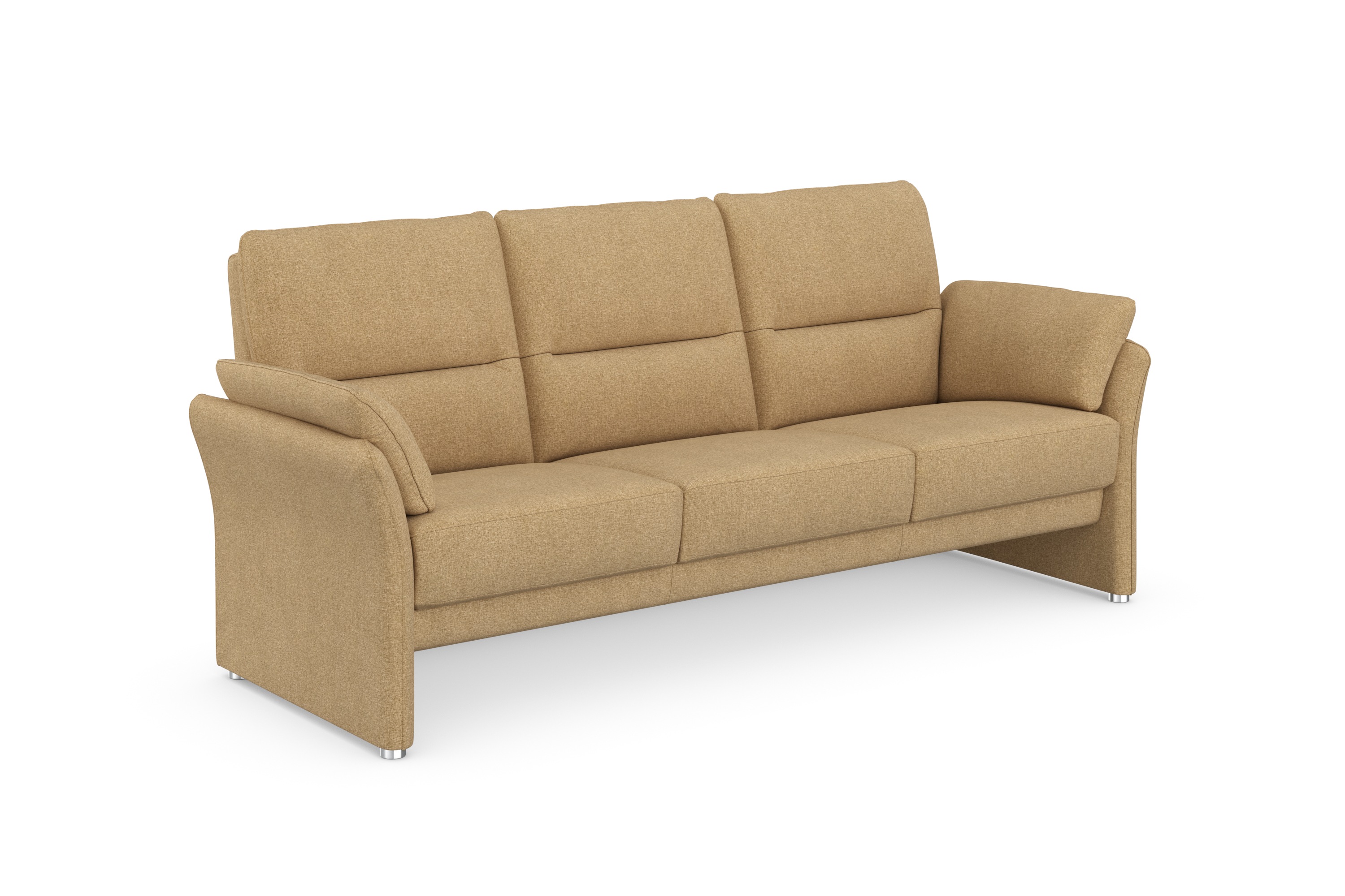 Thumbnail - DOMO collection 3-Sitzer "Pina, schmale Armlehnen, mit Federkern, kompakt & elegant" Hoher Sitzkomfort, Feinstruktur, be...