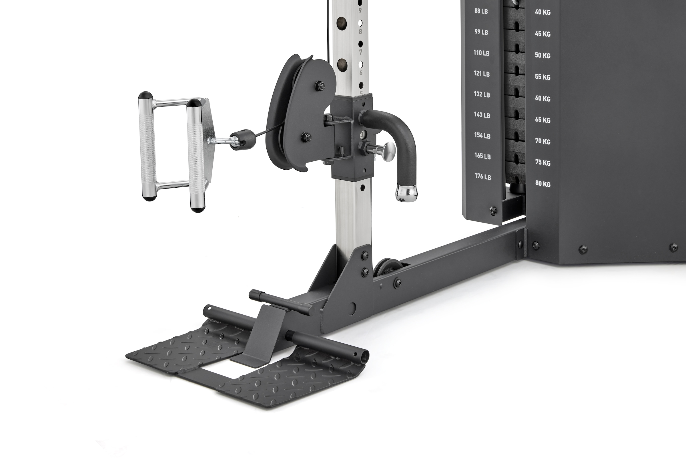 adidas Performance Trainingsstation »adidas Cable Crossover - Kabelzugstation mit Rack« 2 Gewichtsblöcke 2×80 kg Kabelzug, Rack, 40-fach verstellbar & Landmineen)