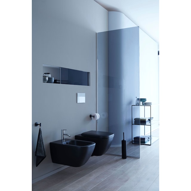 Duravit WC-Garnitur »Starck T Bürstengarnitur«, 2 St., aus Messing, WC-Bürstenhalter  bodenstehend, Toilettenbürste ohne Bohren bestellen | BAUR